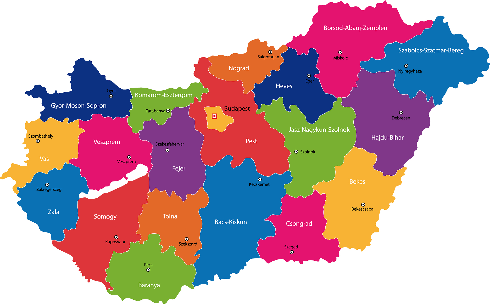 hungary map