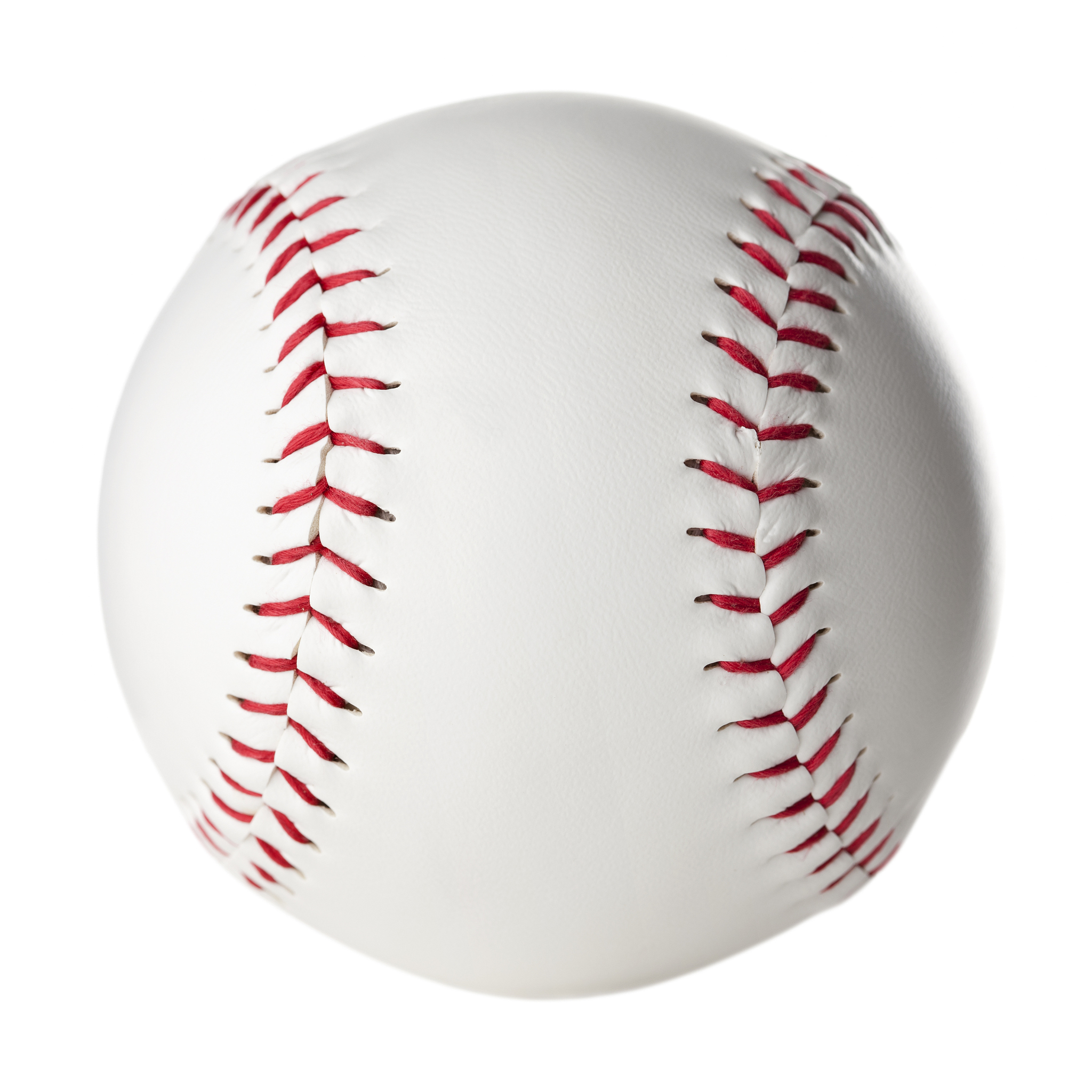 clean, new softball isolated on a white background