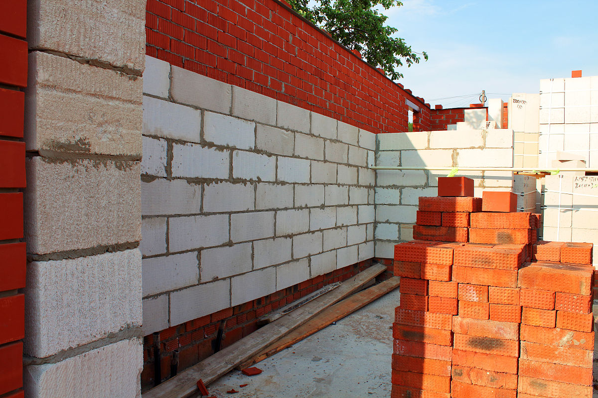 关于砌筑工程的气砖砖墙的所有点