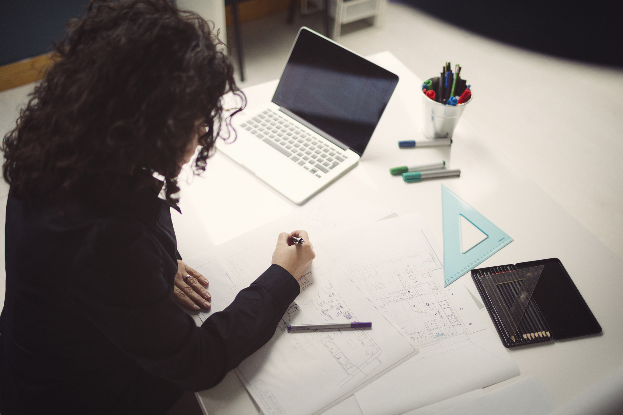 female architect at work