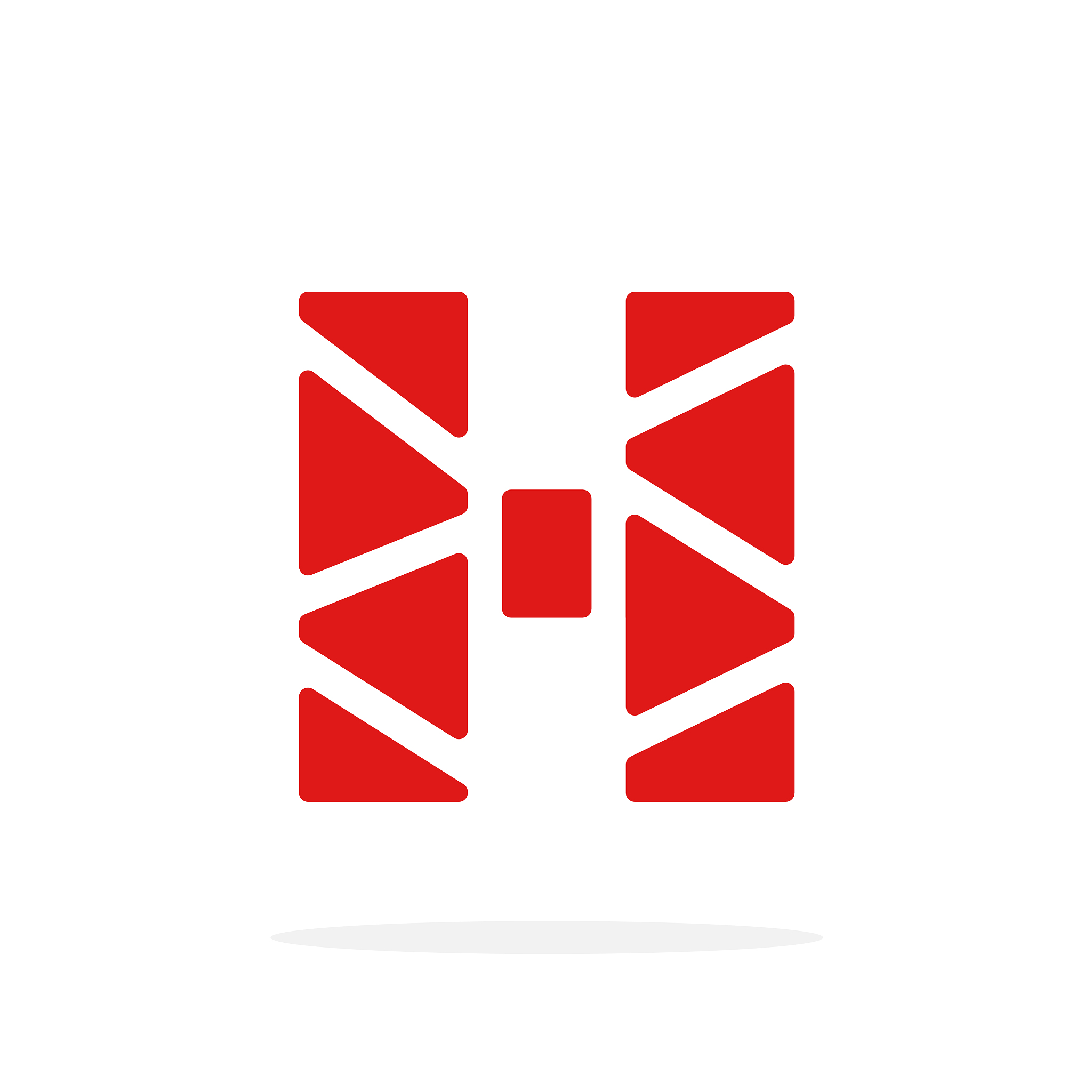 vector logo letter red geometric h