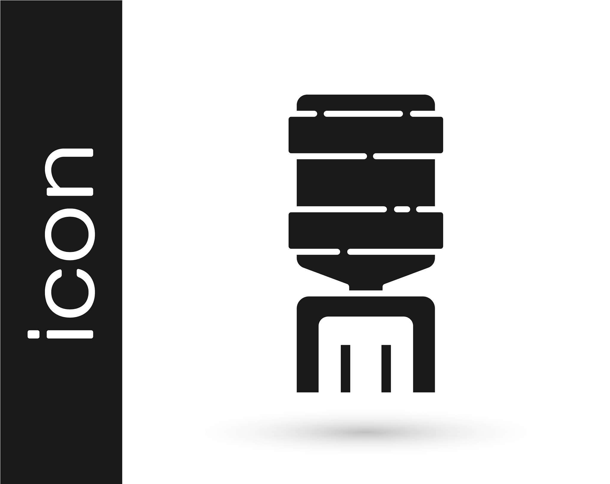 grey water cooler for office and home icon