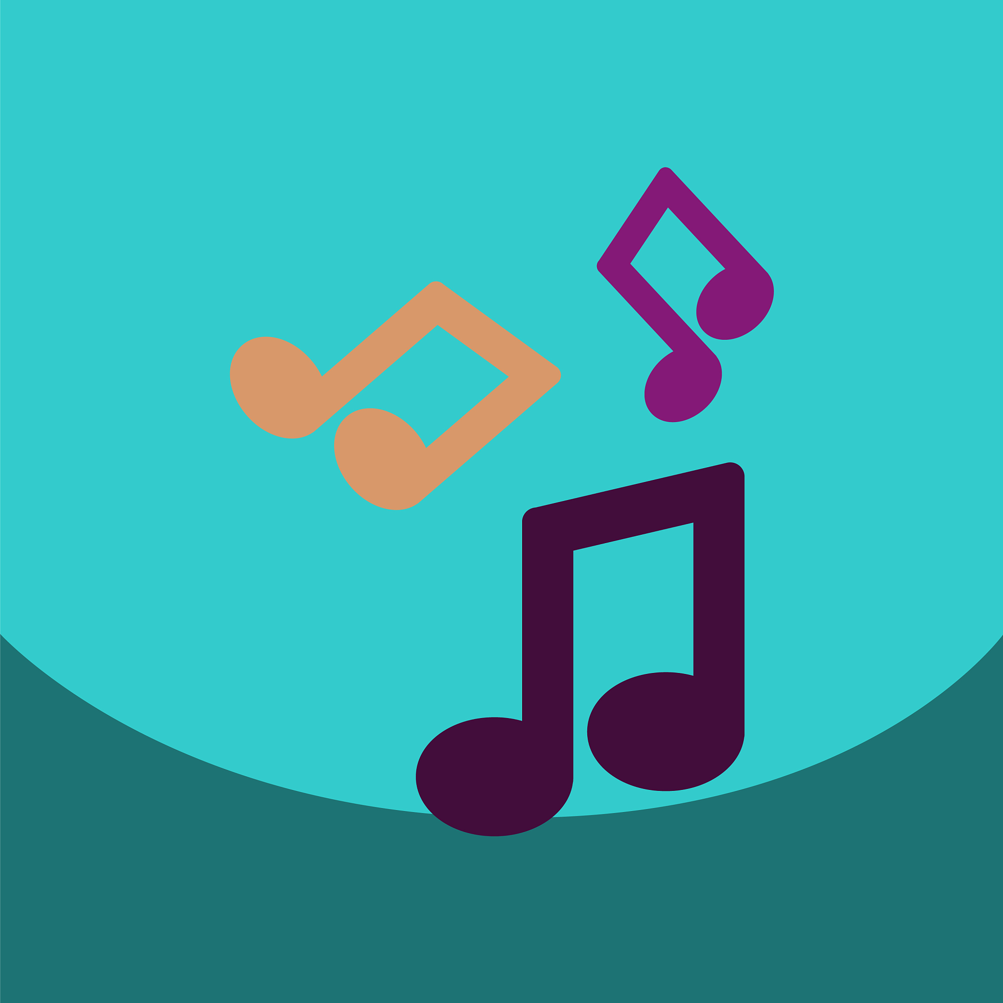 flat icon design collection music note