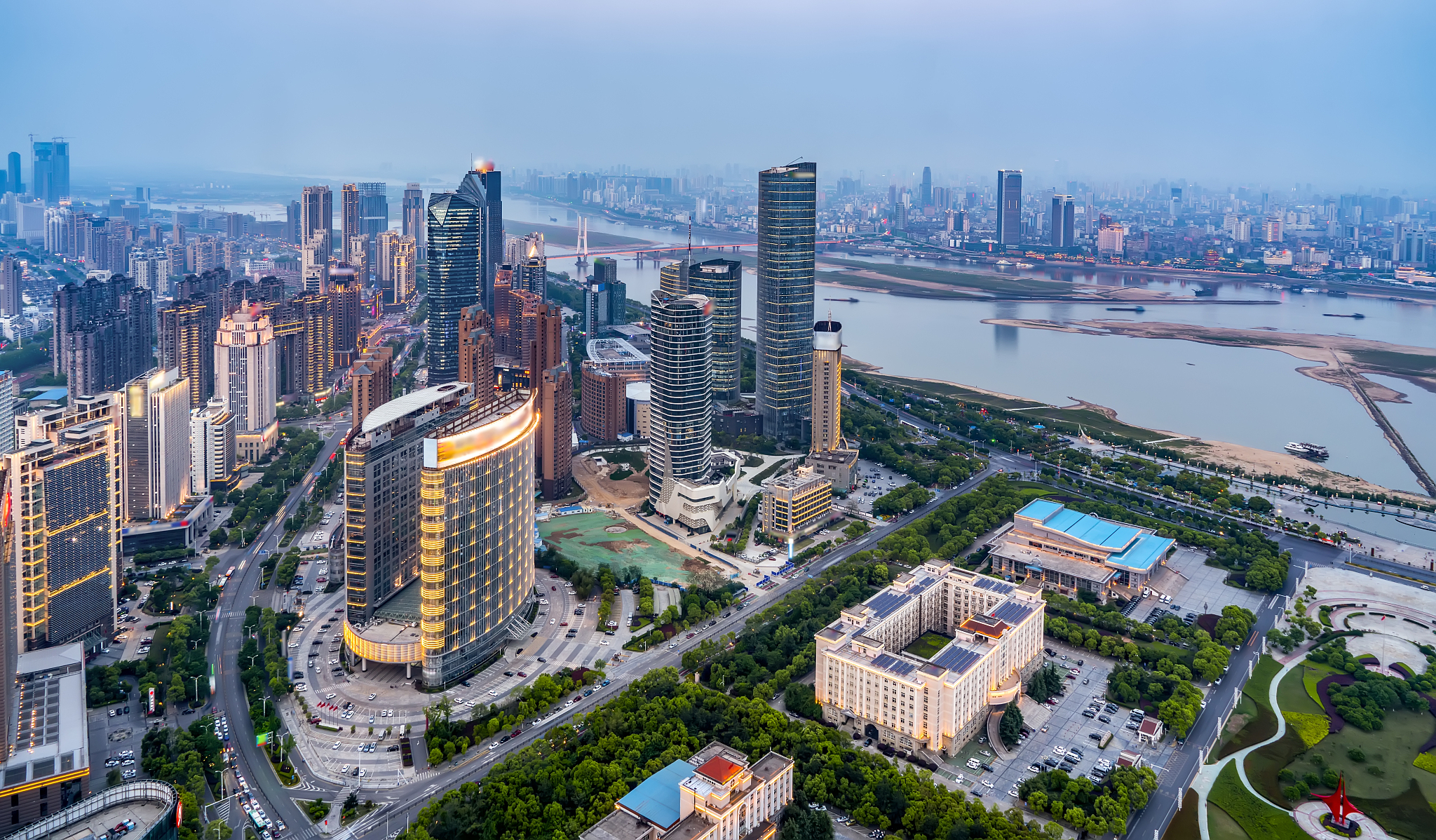 aerial photos of nanchang architectural landscape