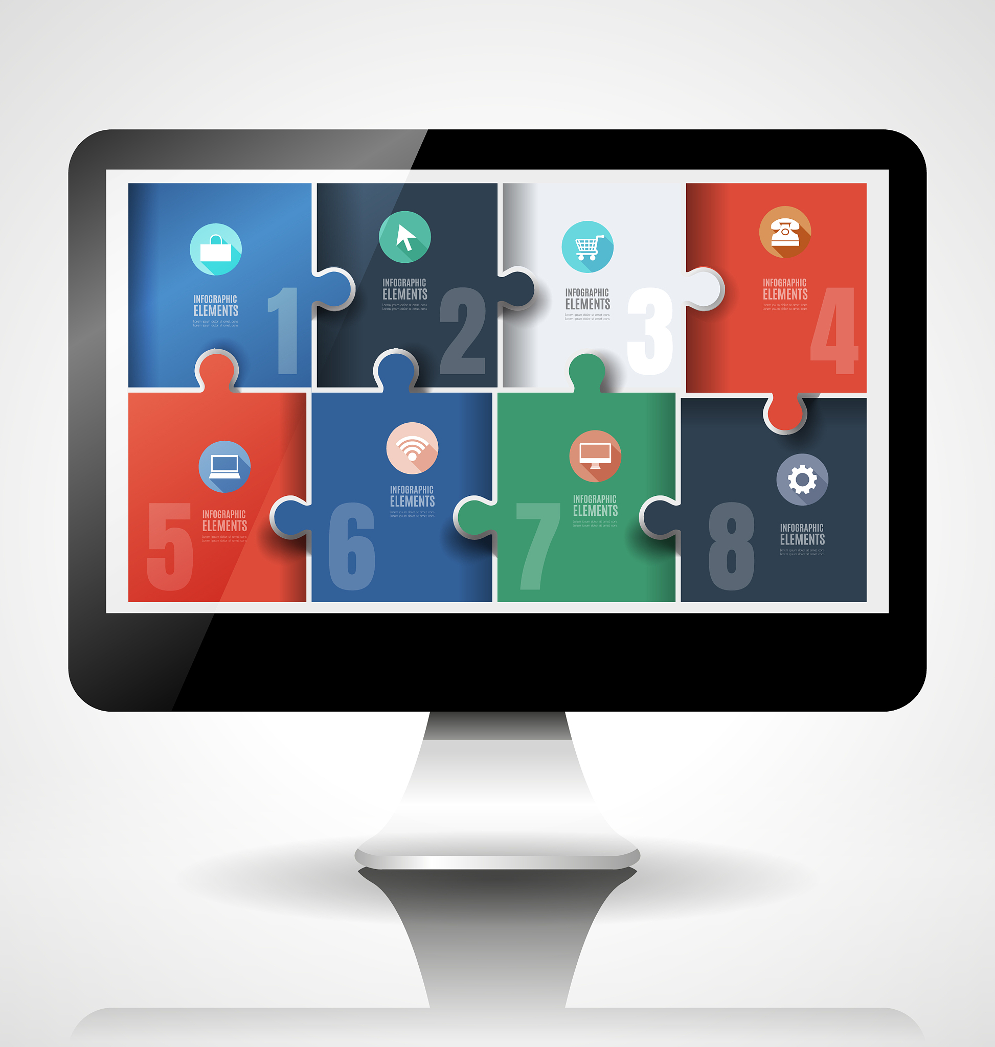 puzzle infographic templates