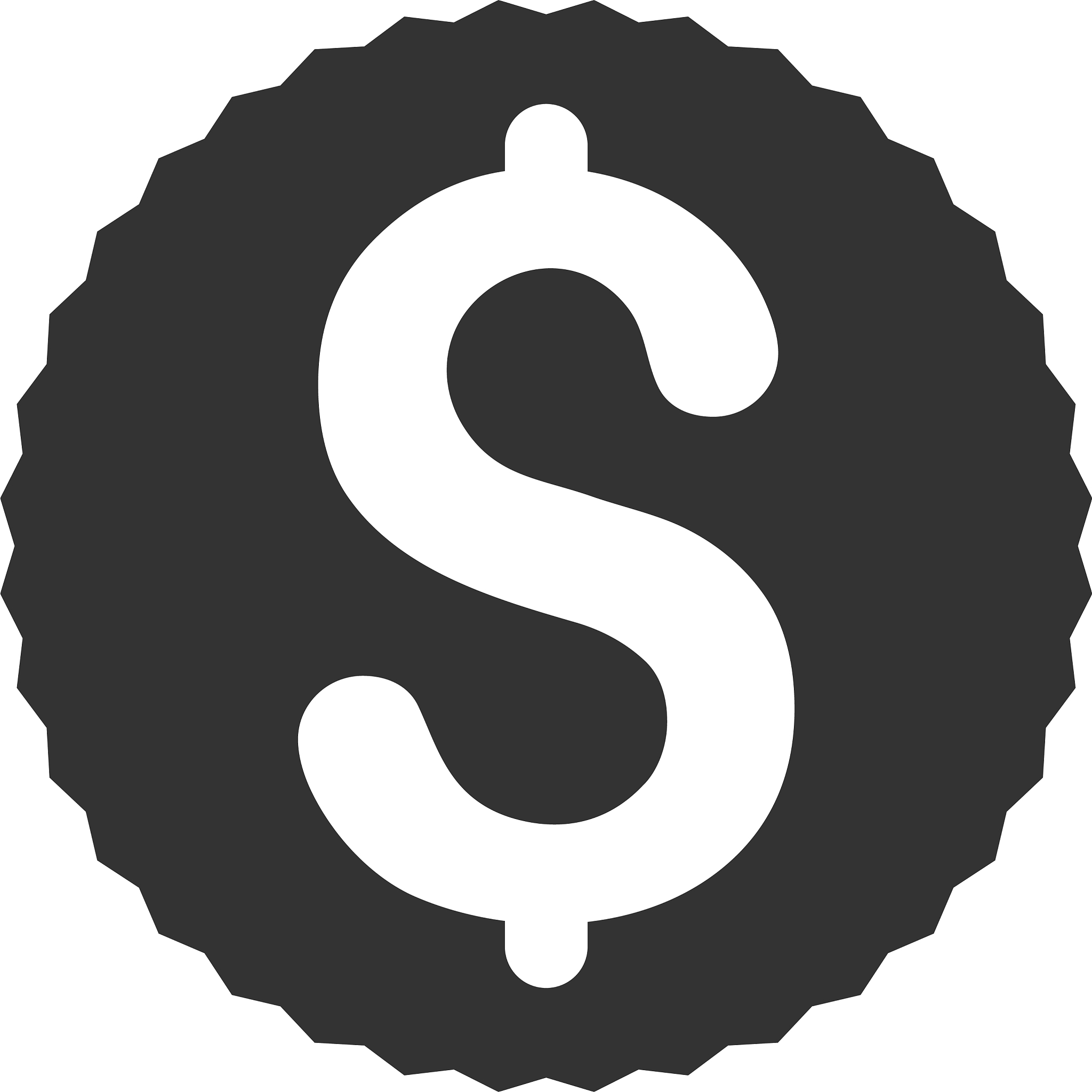 dollar coin flat icon