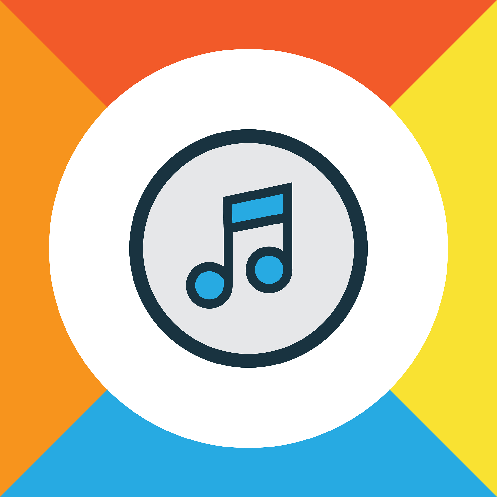 quarter colorful outline symbol premium quality