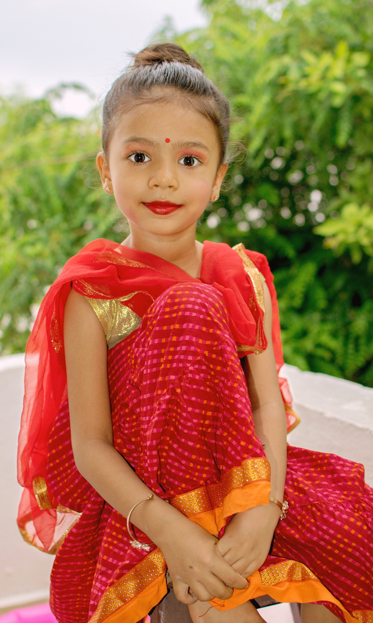 girl in traditional dress