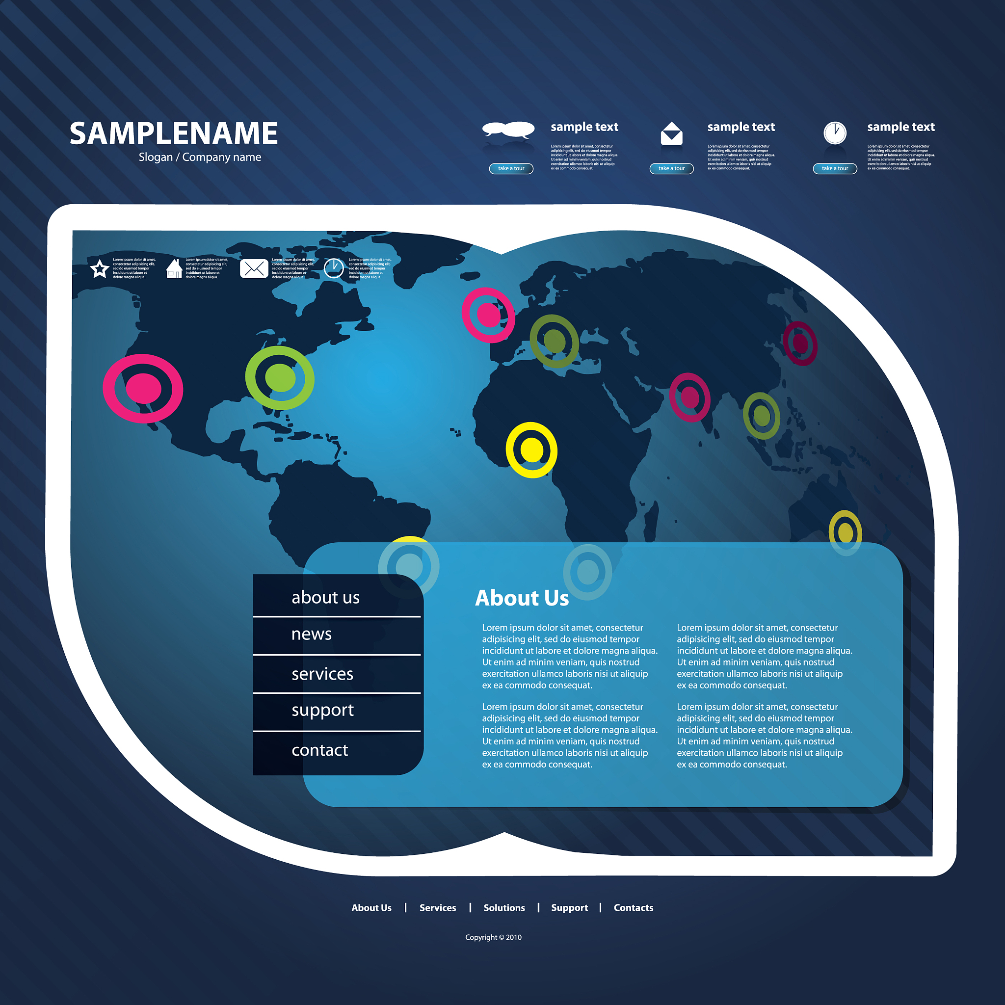 one page website template