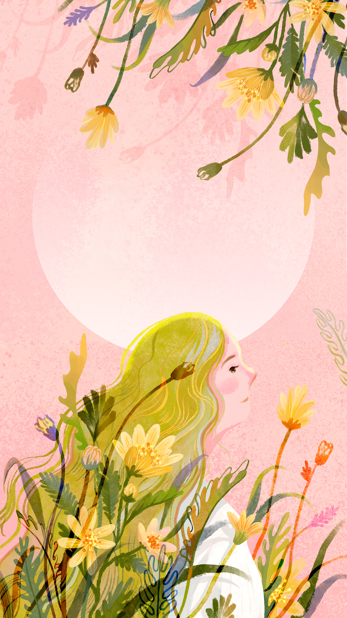 汉服少女夜弹筝，月色斑驳映树影 - 五言古诗创作