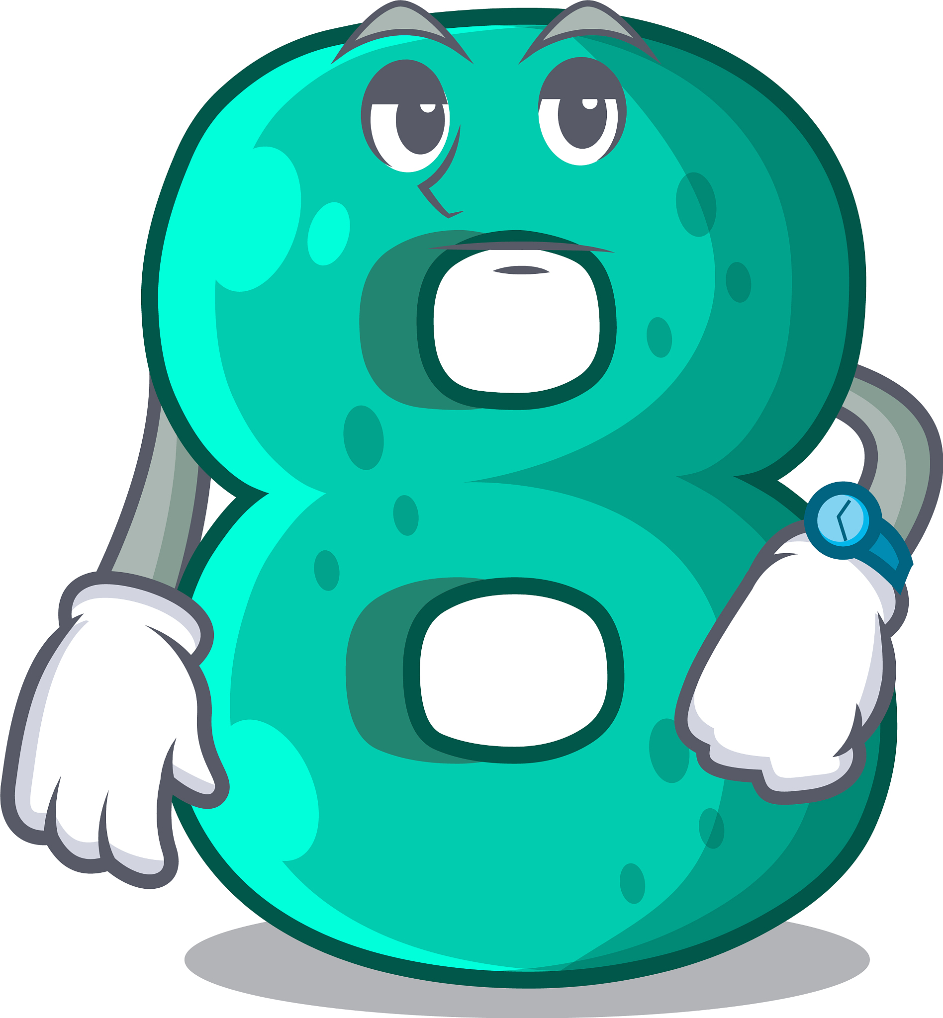 waiting number eight volume logo the mascot