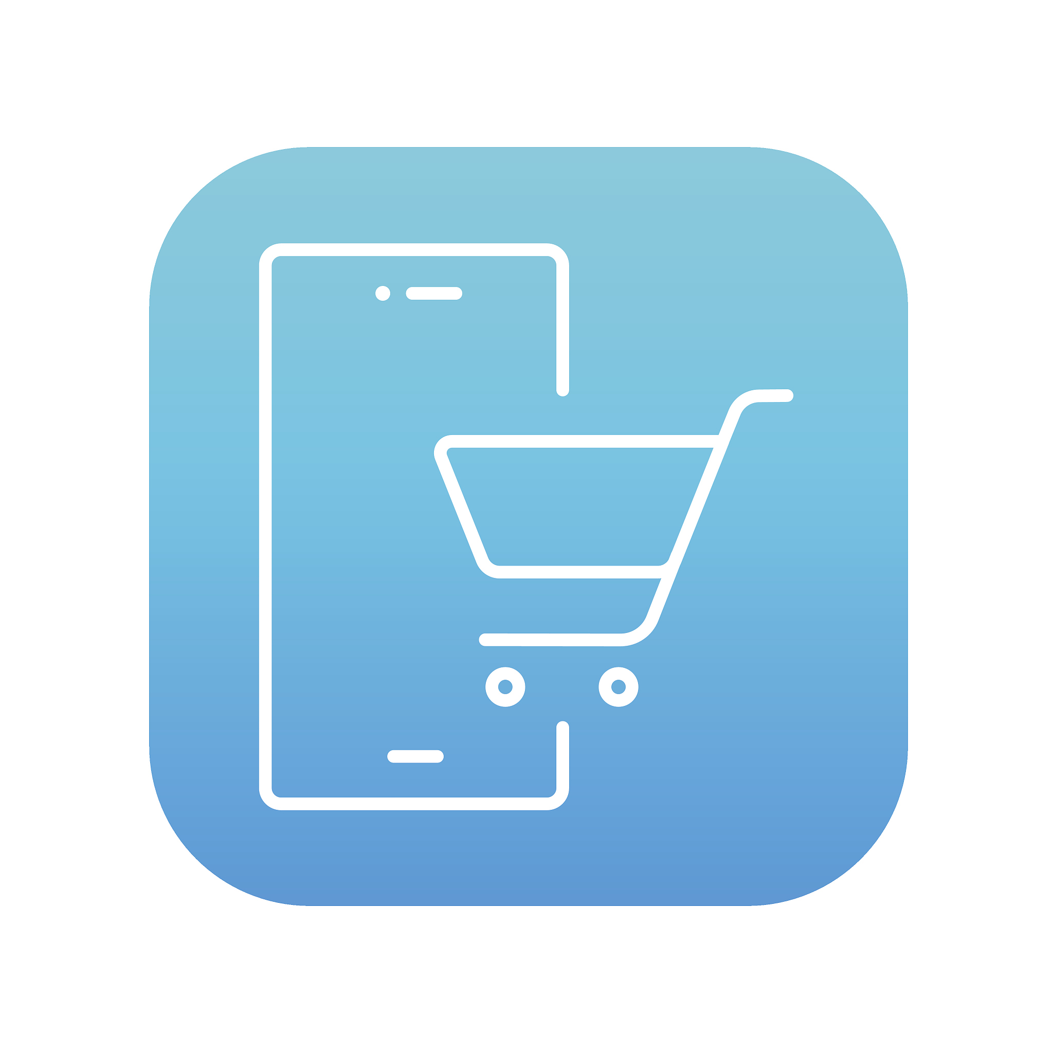 online shopping line icon