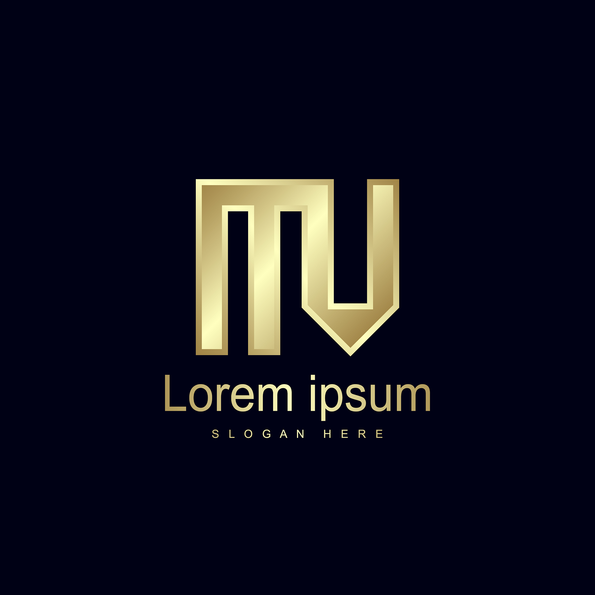 initial letter mv logo template design