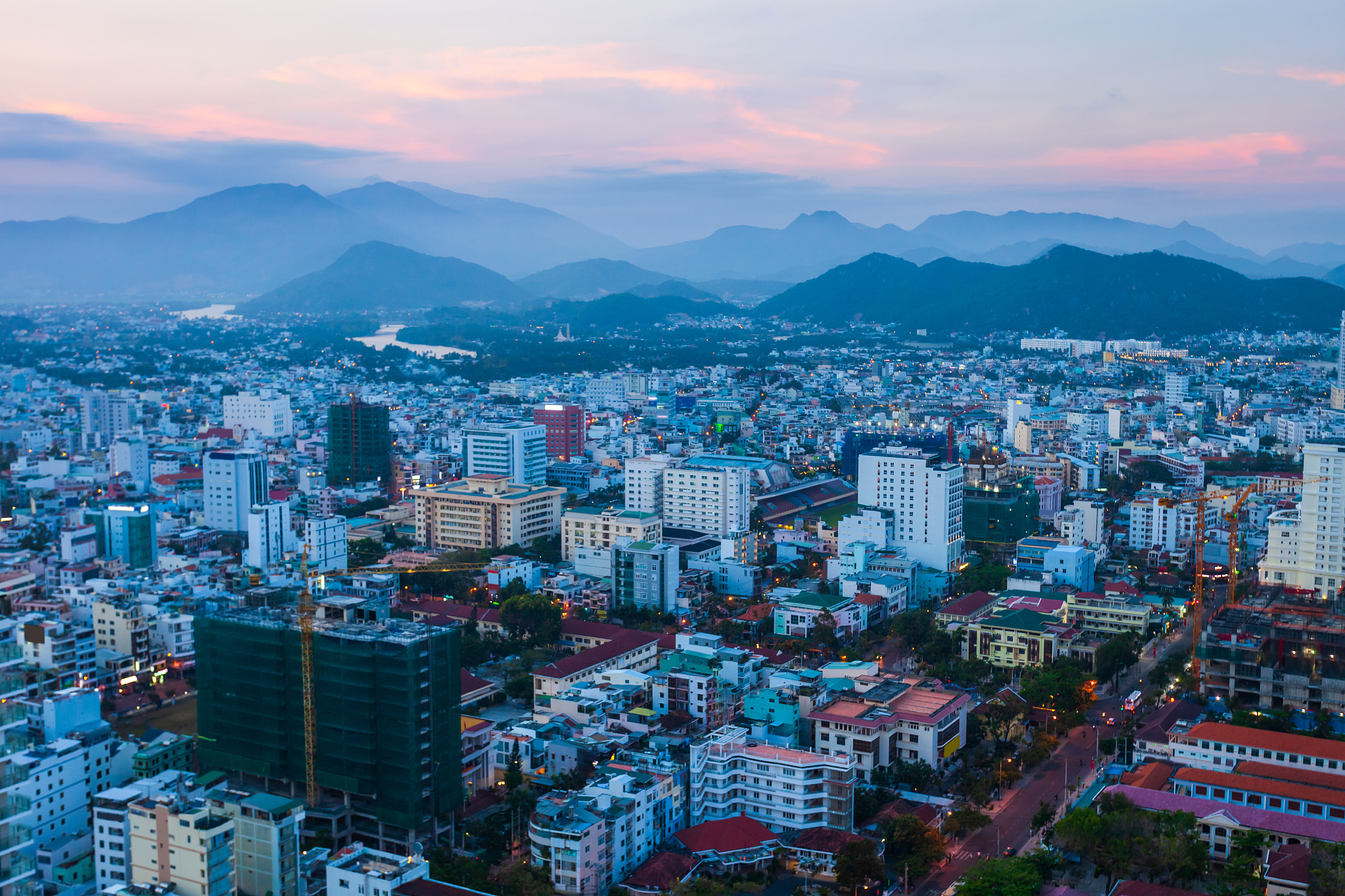 nha trang skyline aerial view