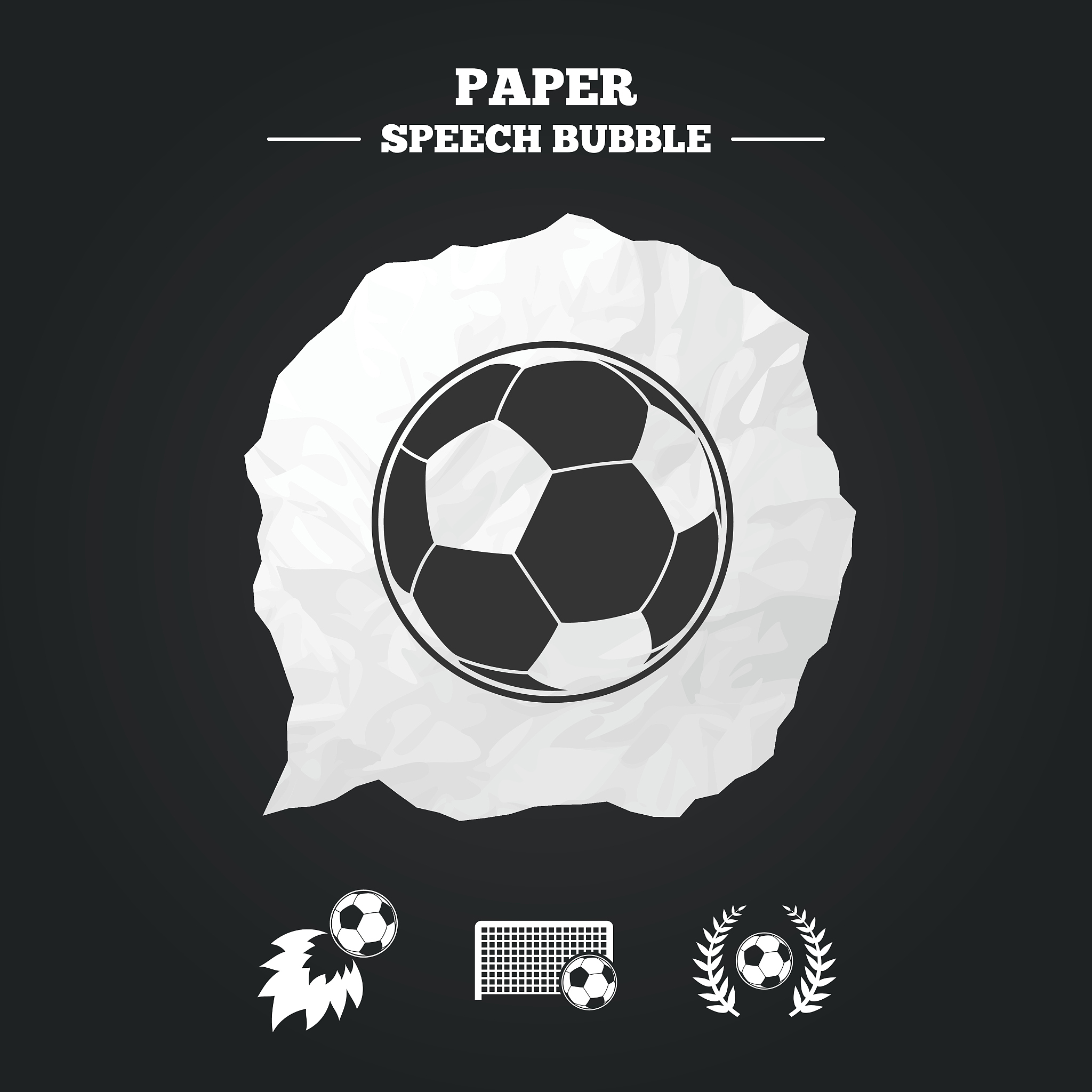 football icons. soccer ball sport