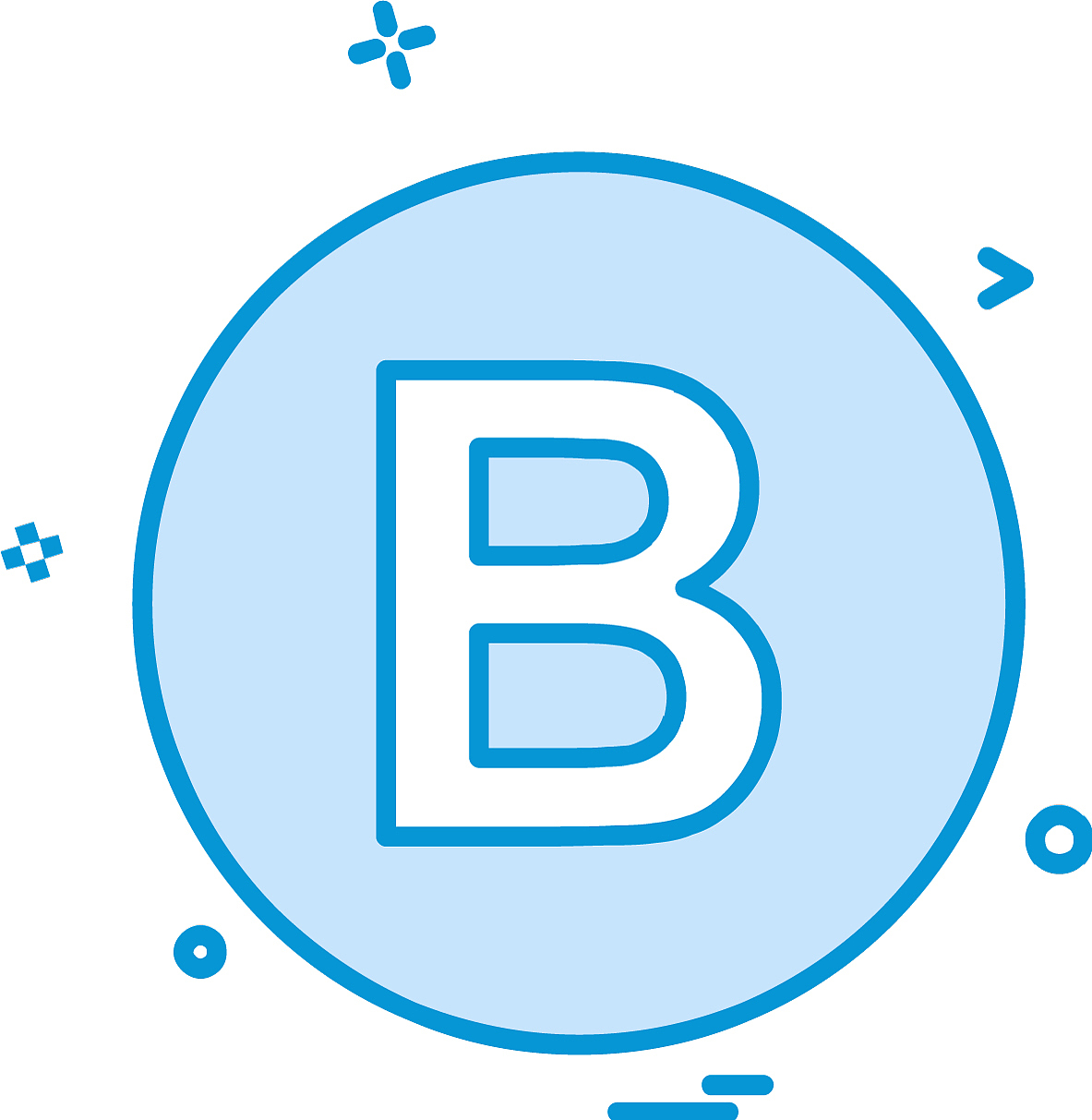 b icon design