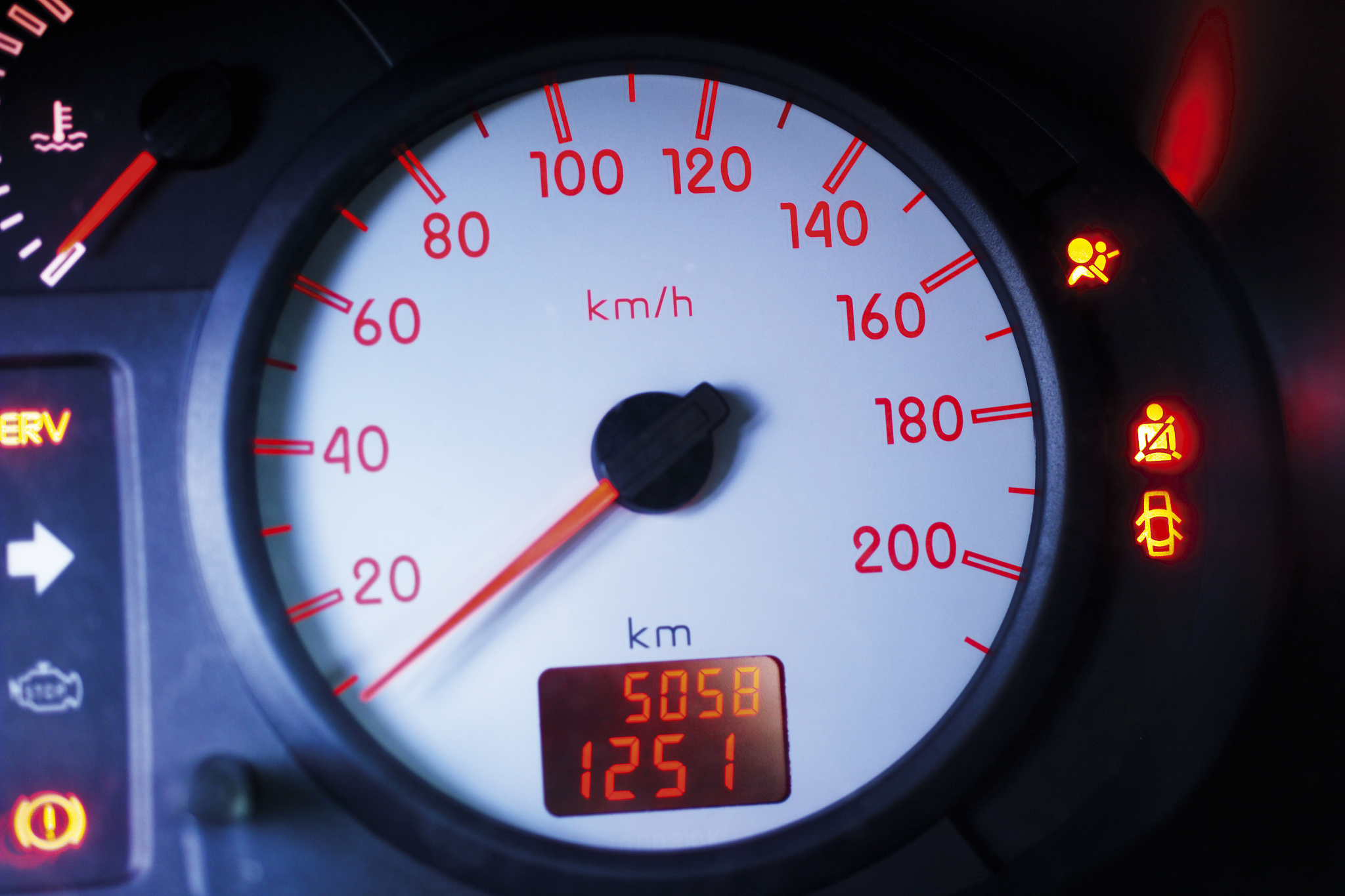 tachometer, close-up