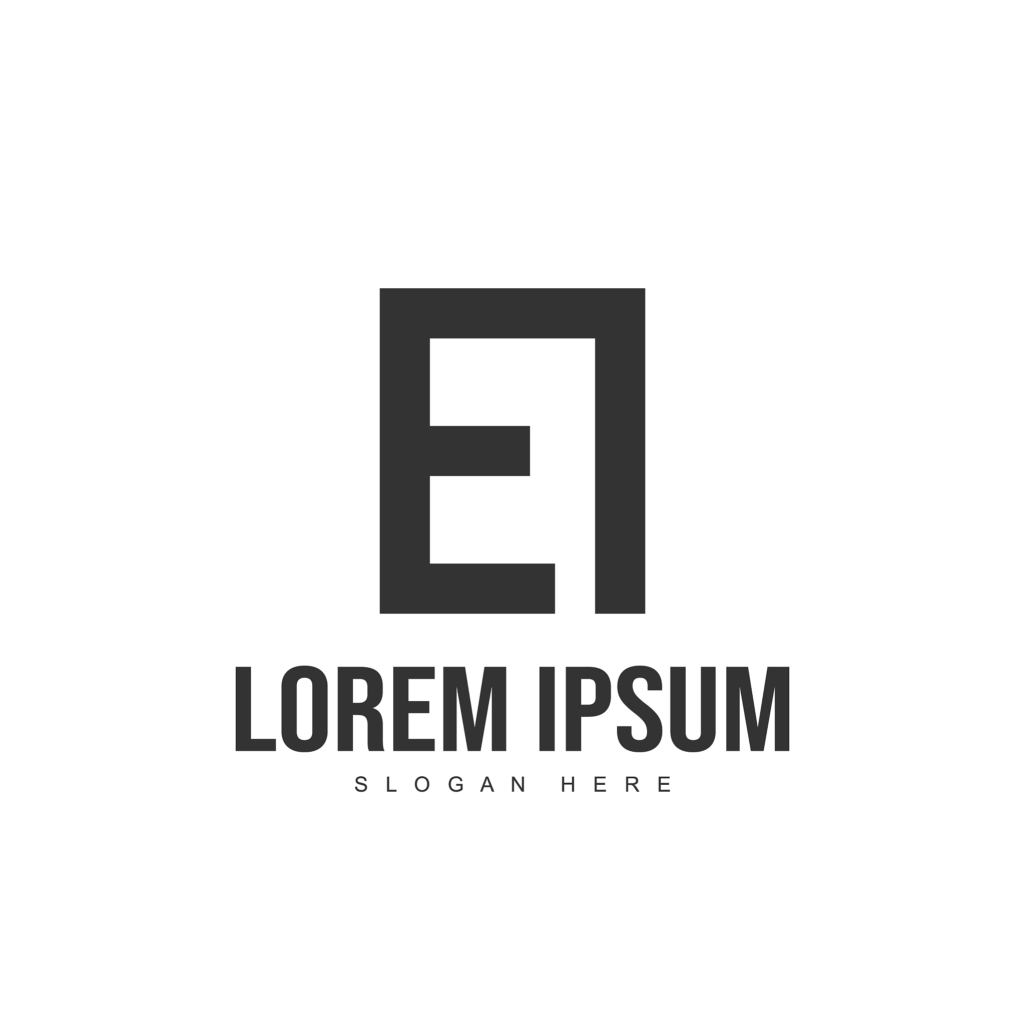 ei letter logo design initial letter logo template