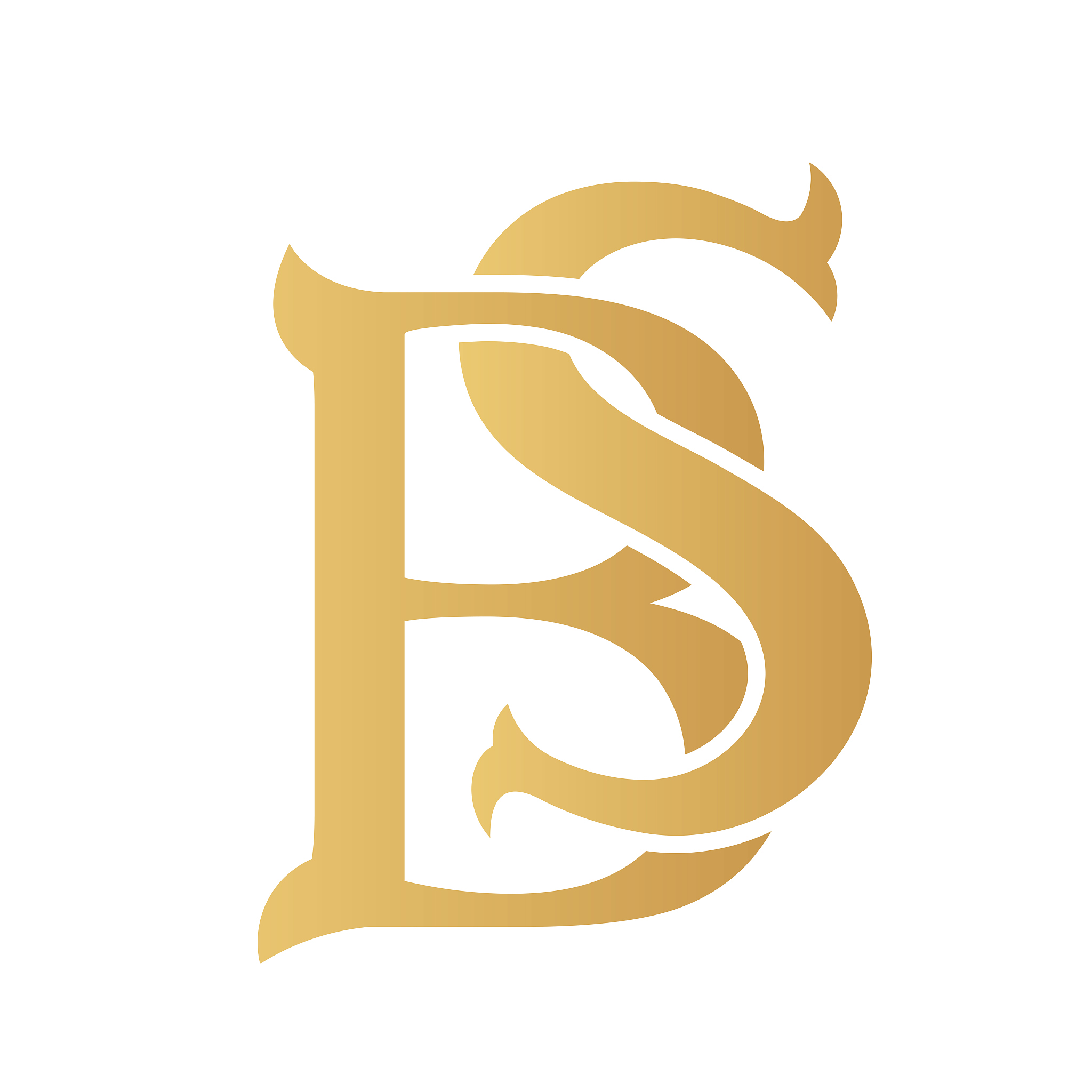 golden bs monogram.