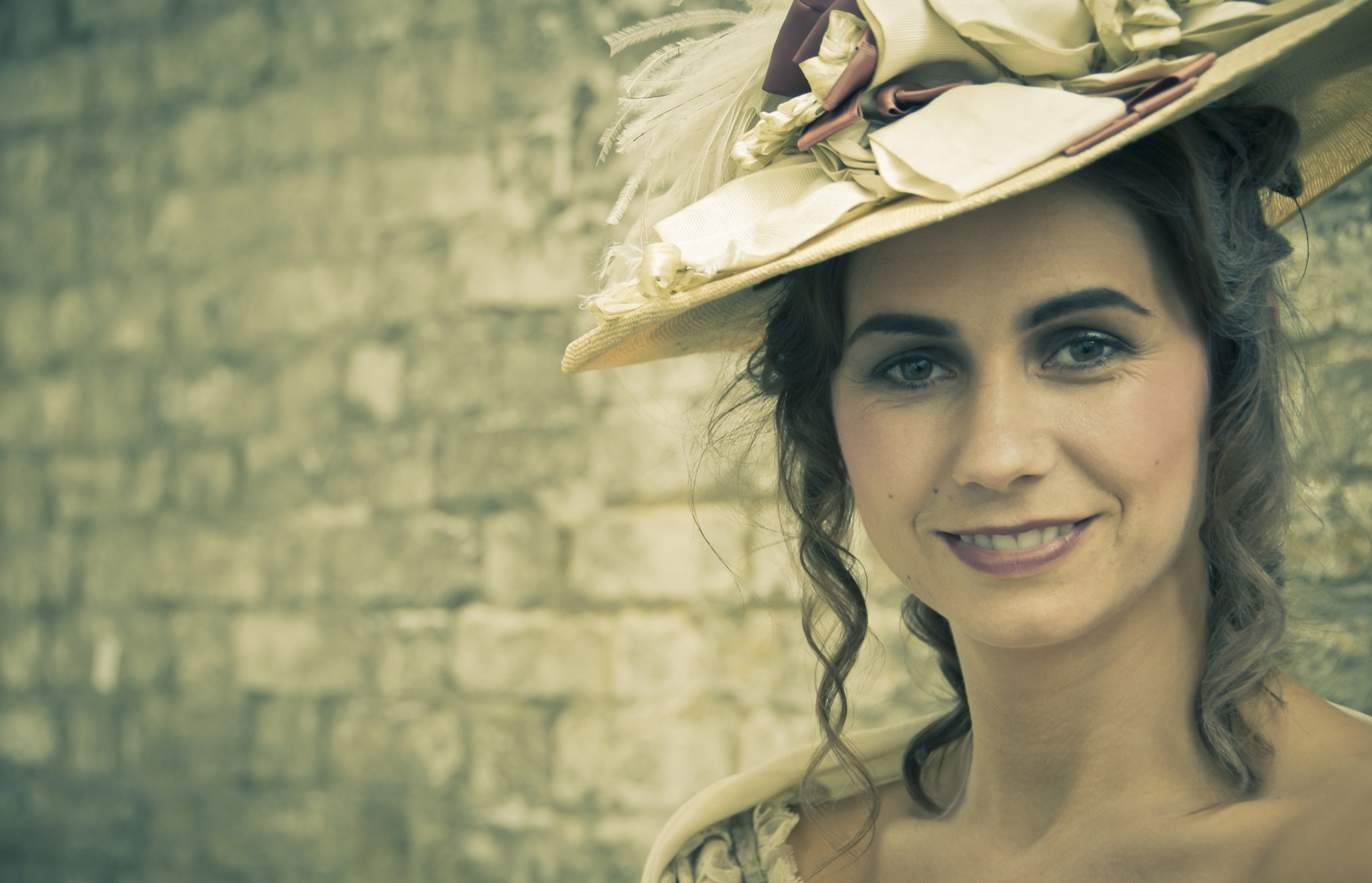 beautiful smile from victorian woman