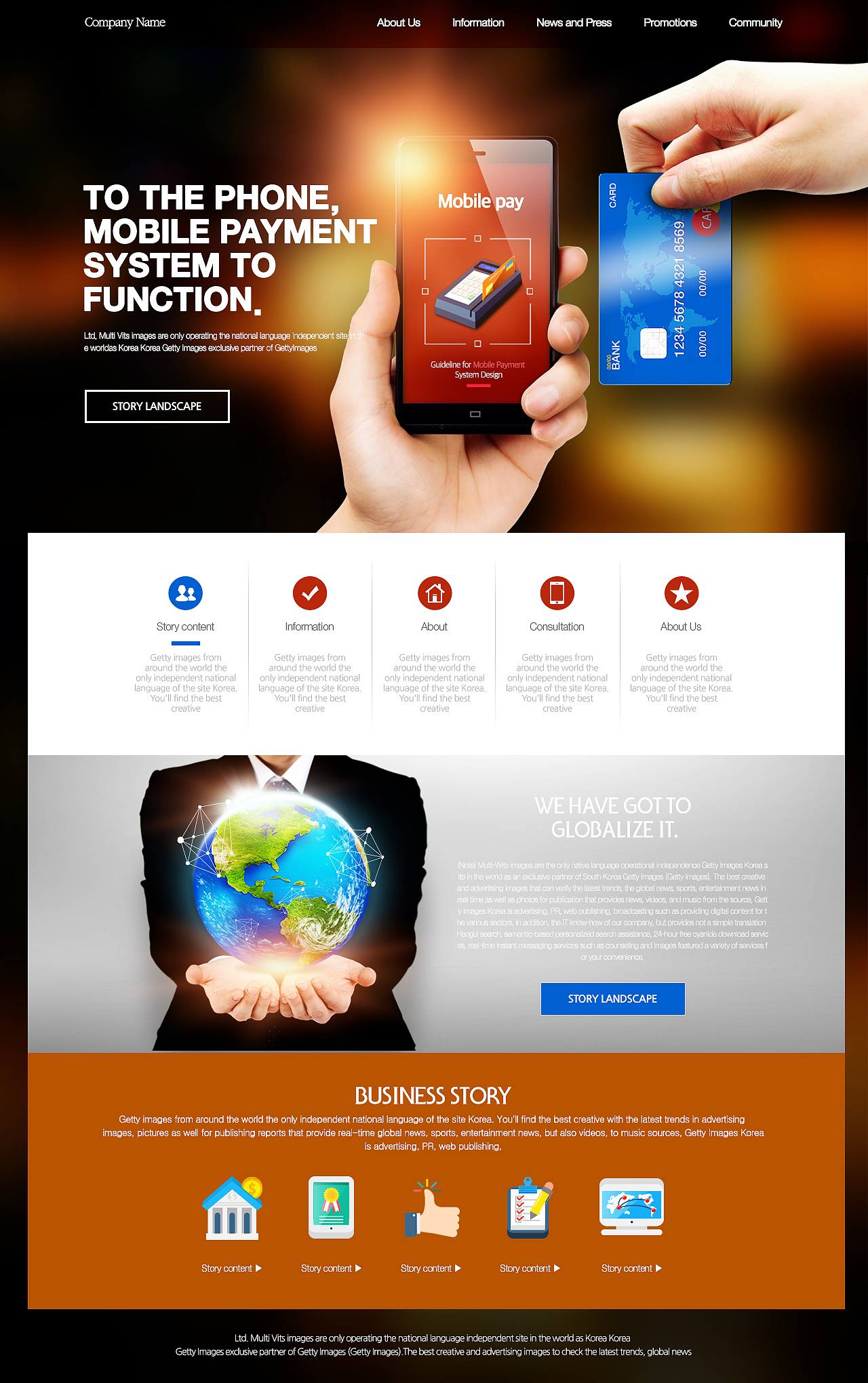 template web of mobile payments