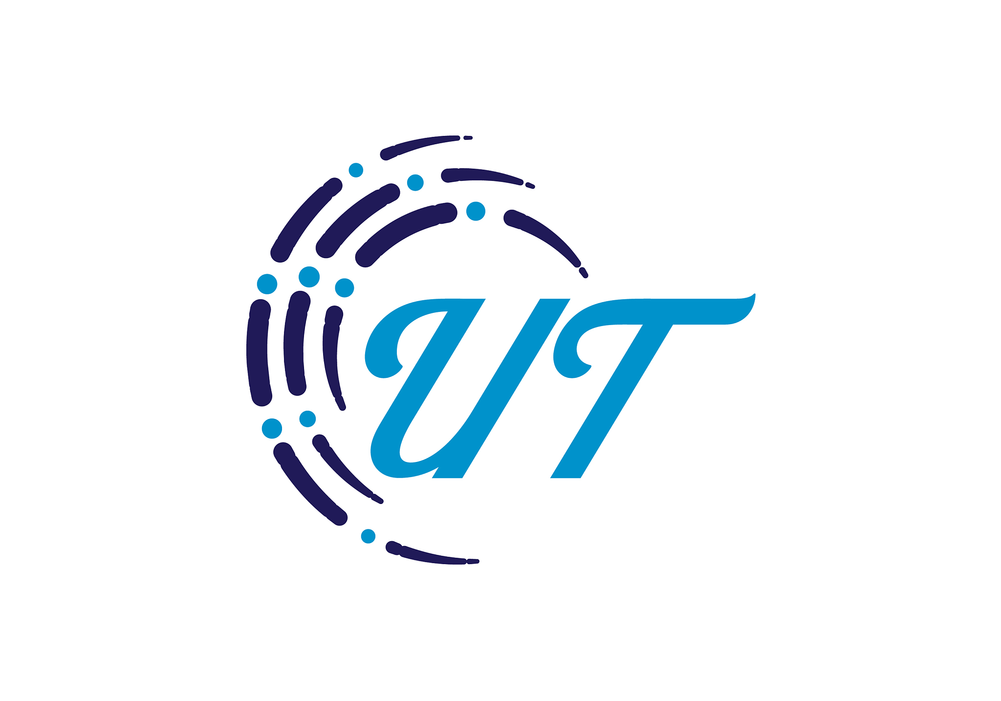 initial monogram letter u t logo design template