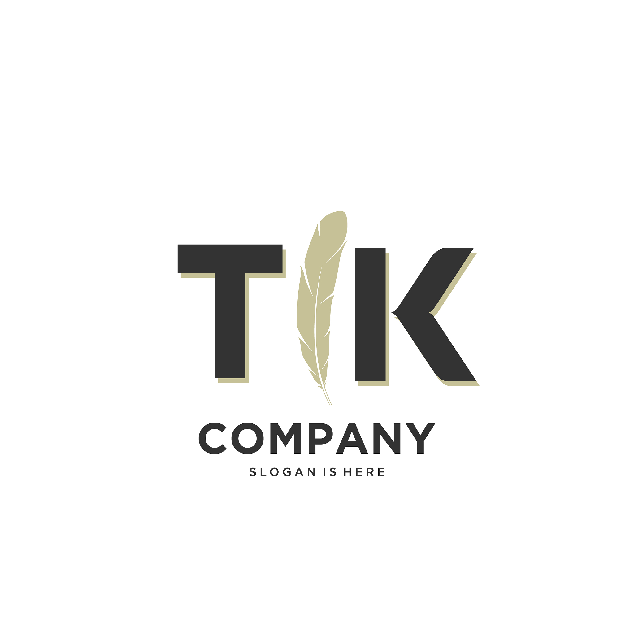 initial tk letter unique attractive creative
