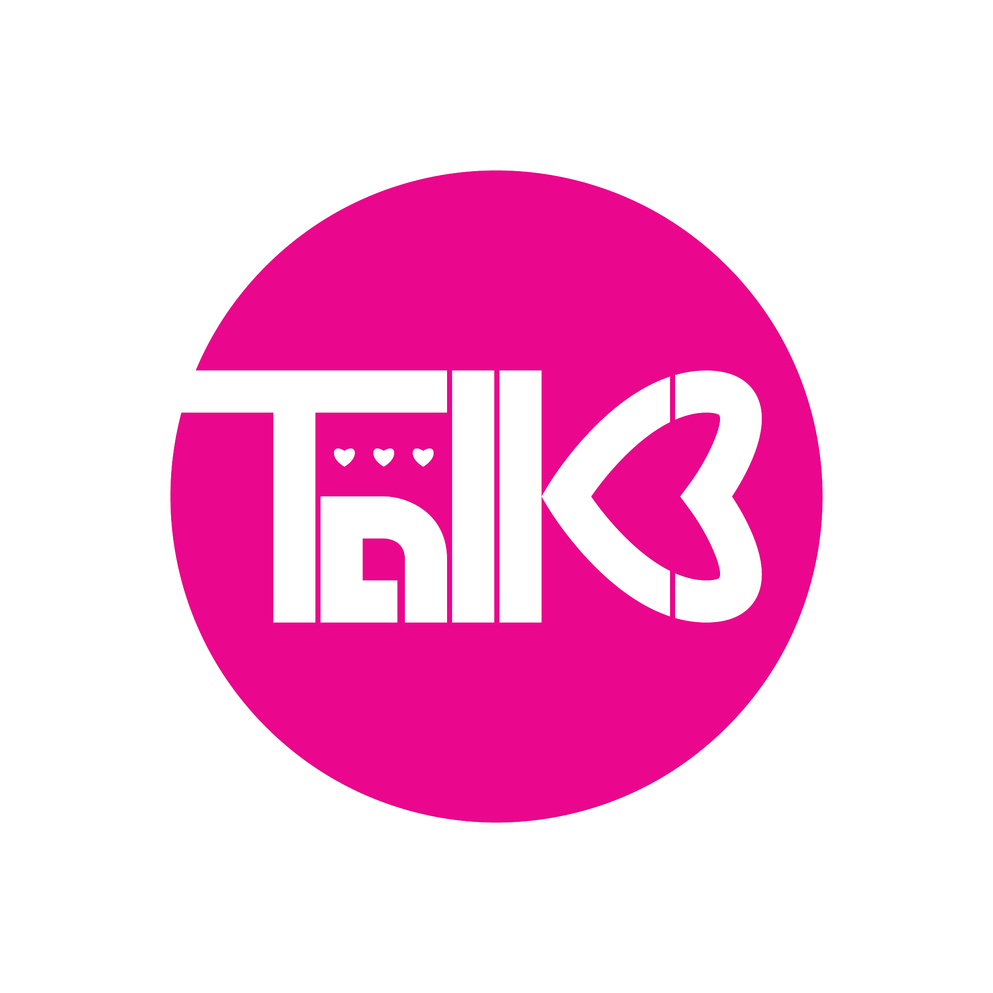 love talk flat typography. talk 3 typography.