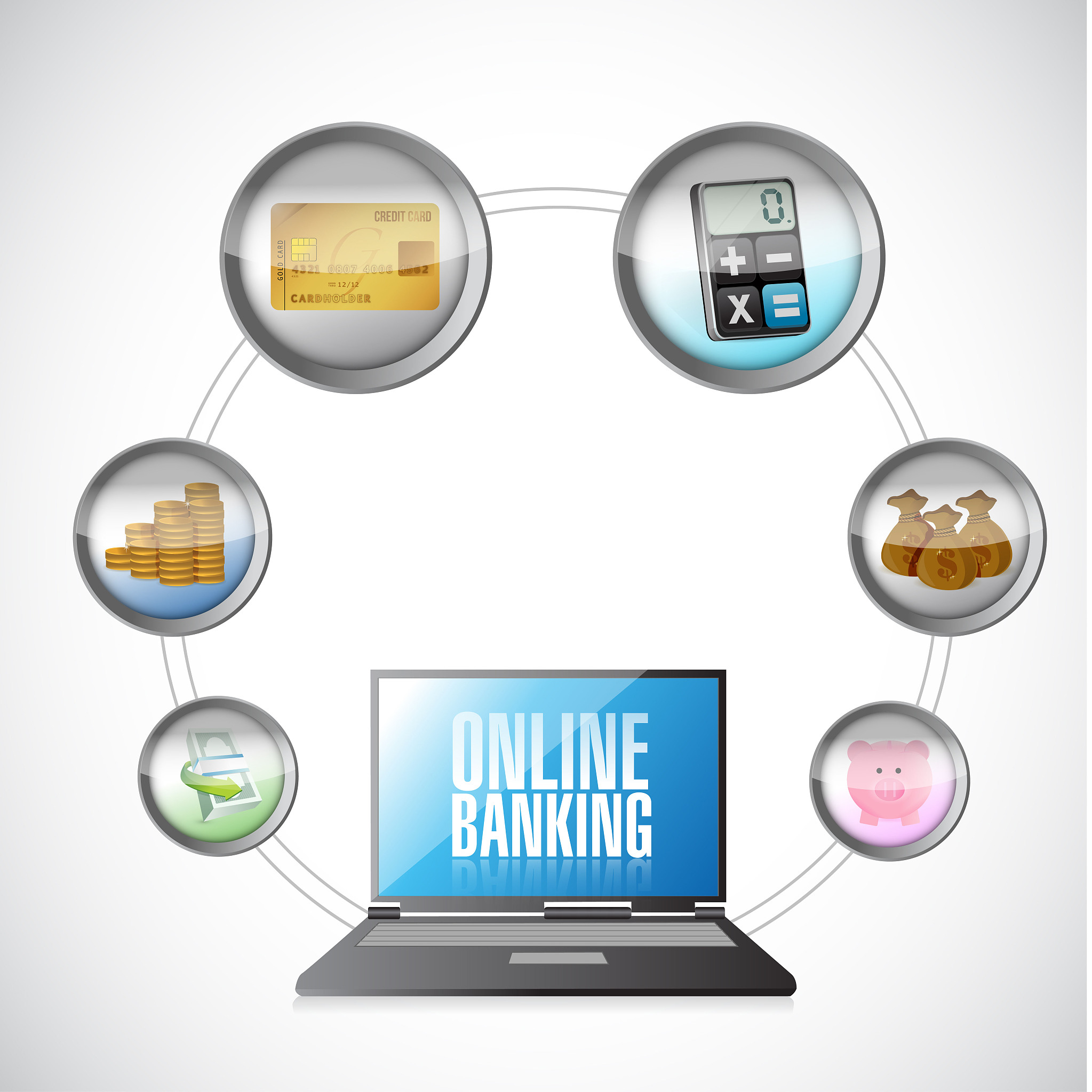 online banking concept illustration design