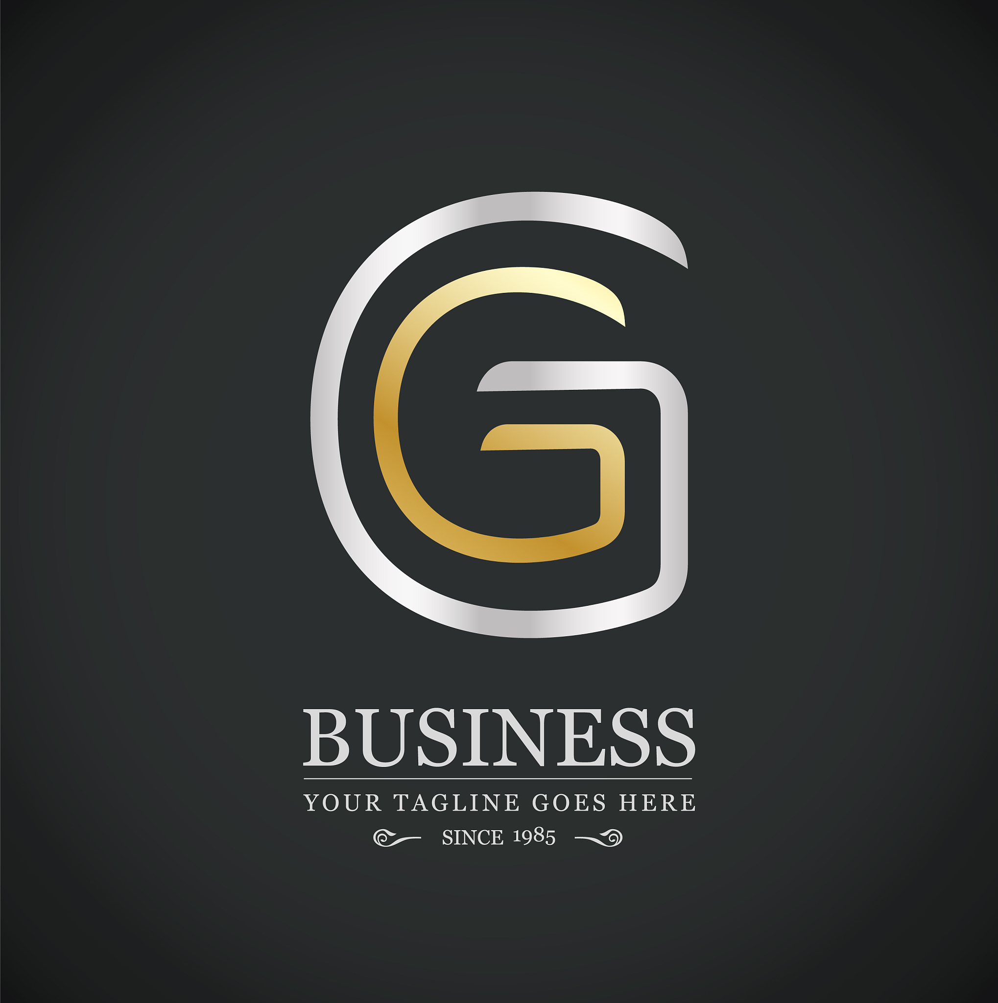 alphabetic logo design with elegent design and