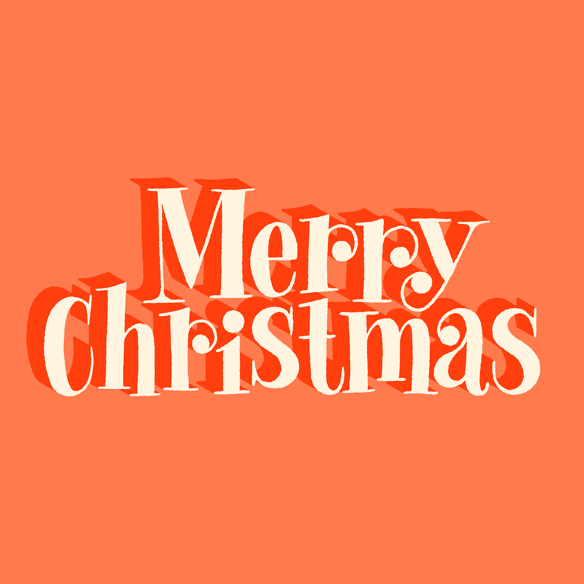 merry christmas hand-drawn lettering quote