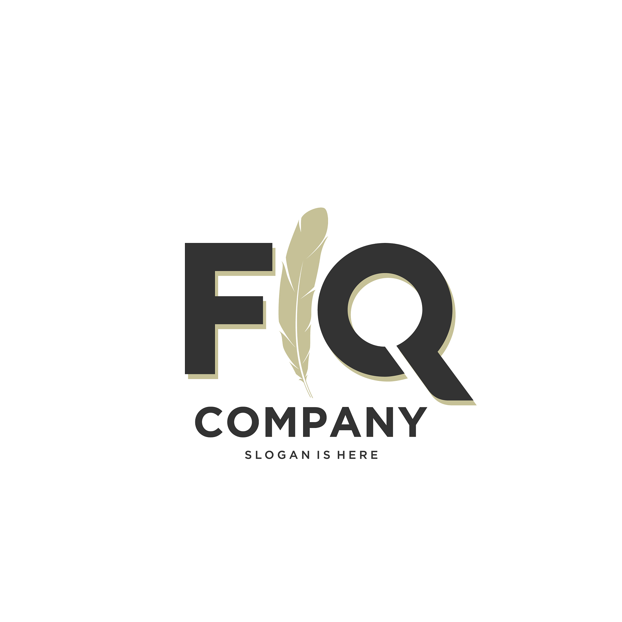initial fq letter unique attractive creative