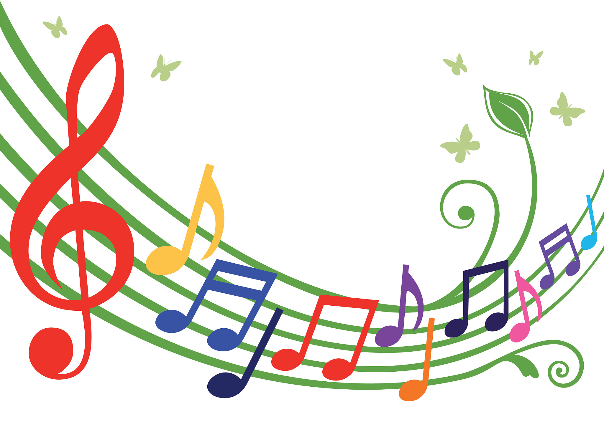 colorful musical notes