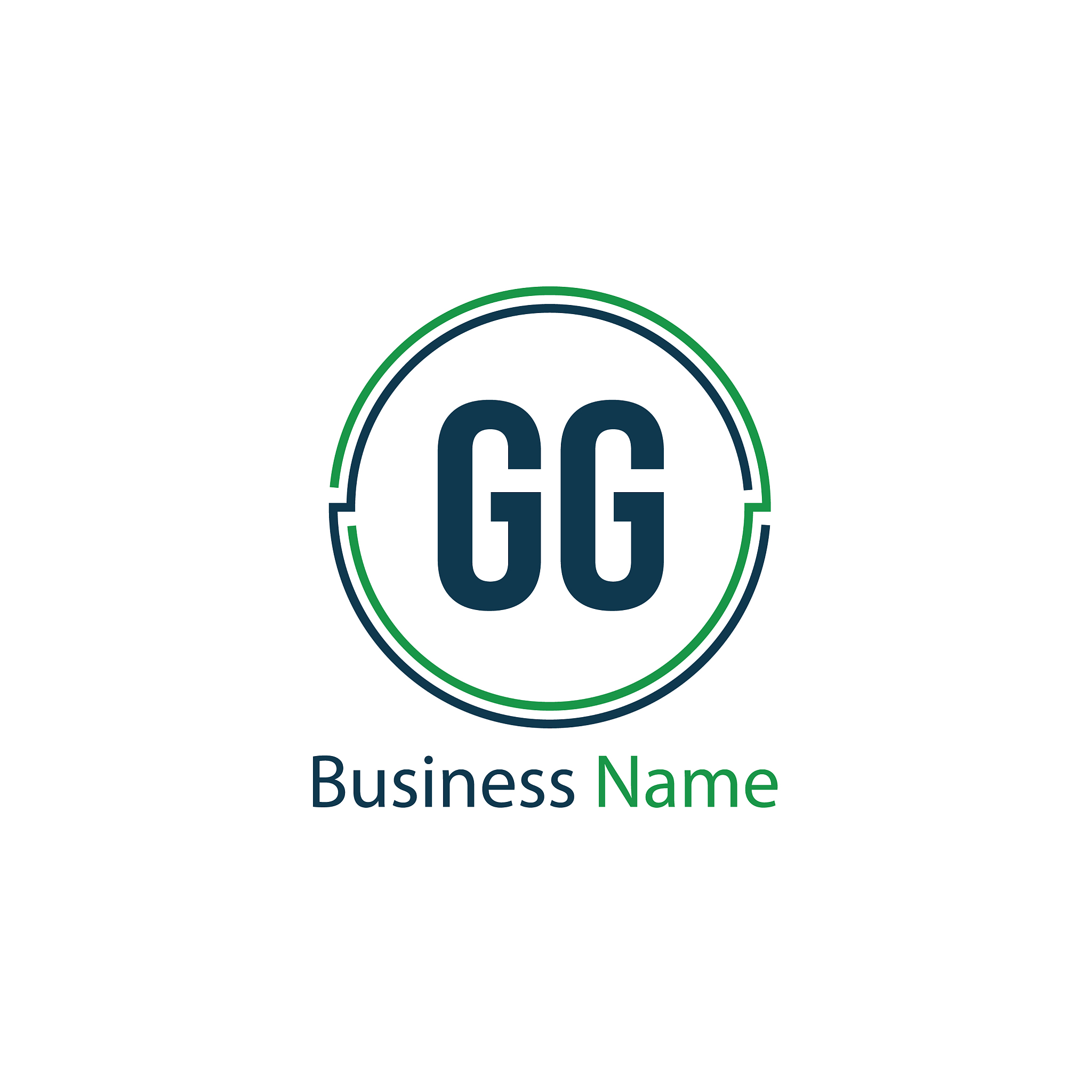 initial letter gg logo template design