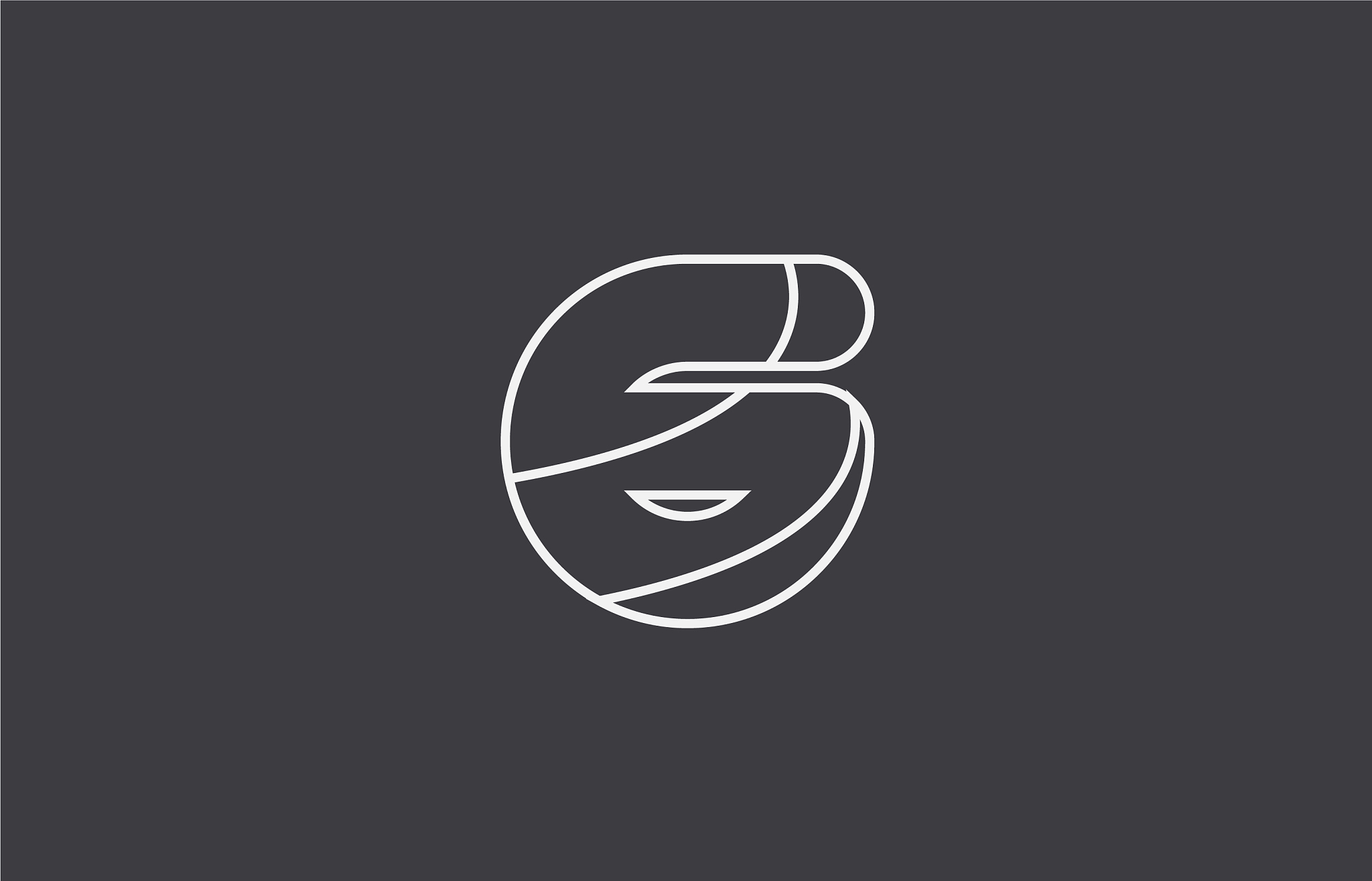 number 6 black white logo company icon design