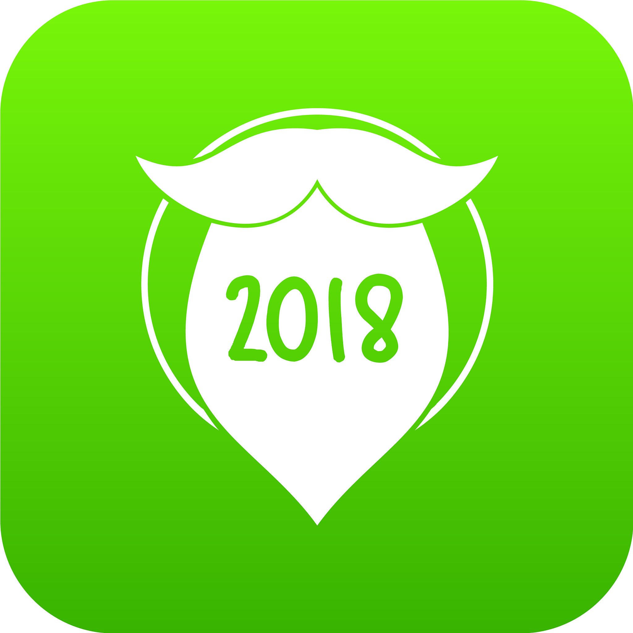 beard icon green