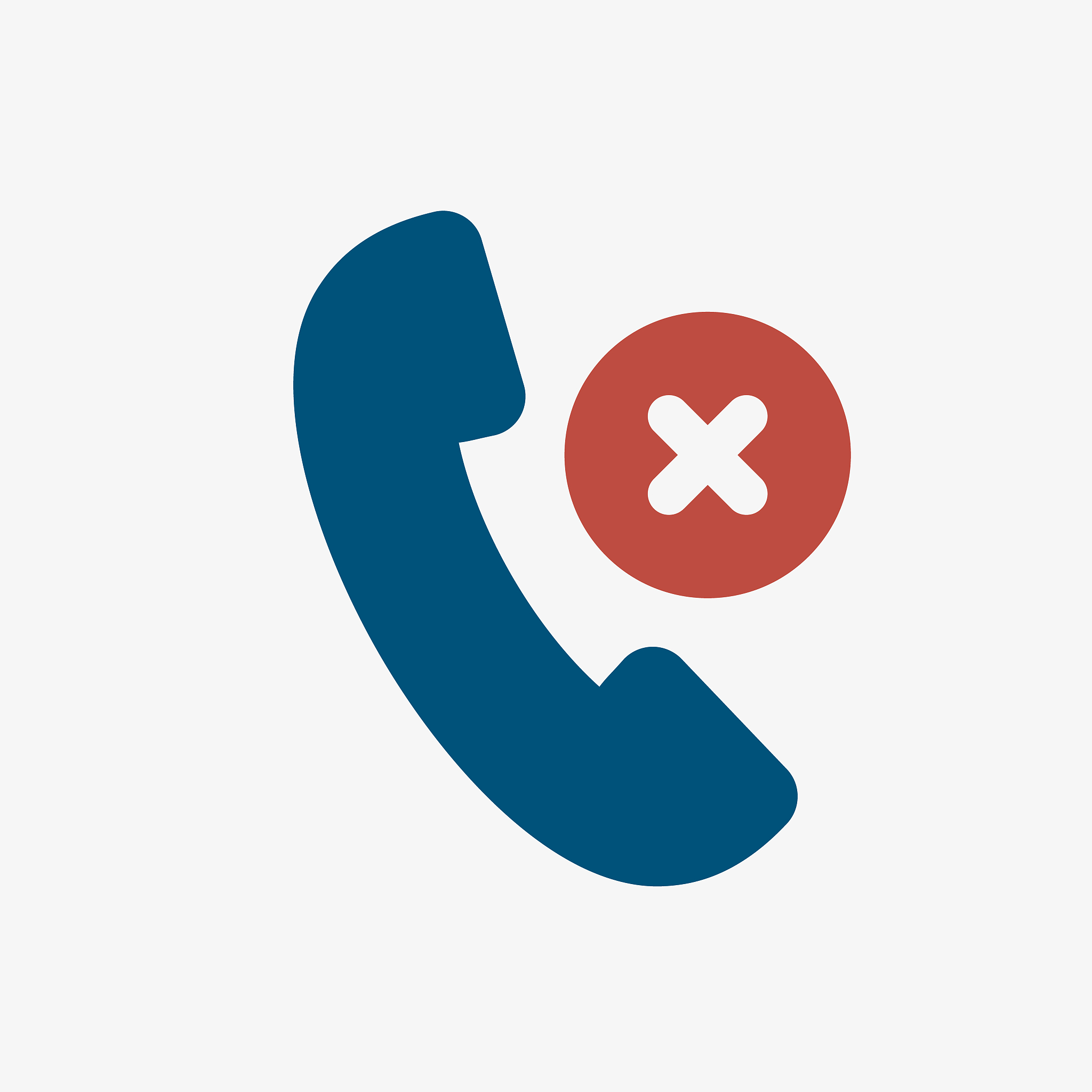 phone call icon, technology icon with cancel sign. phone call ic