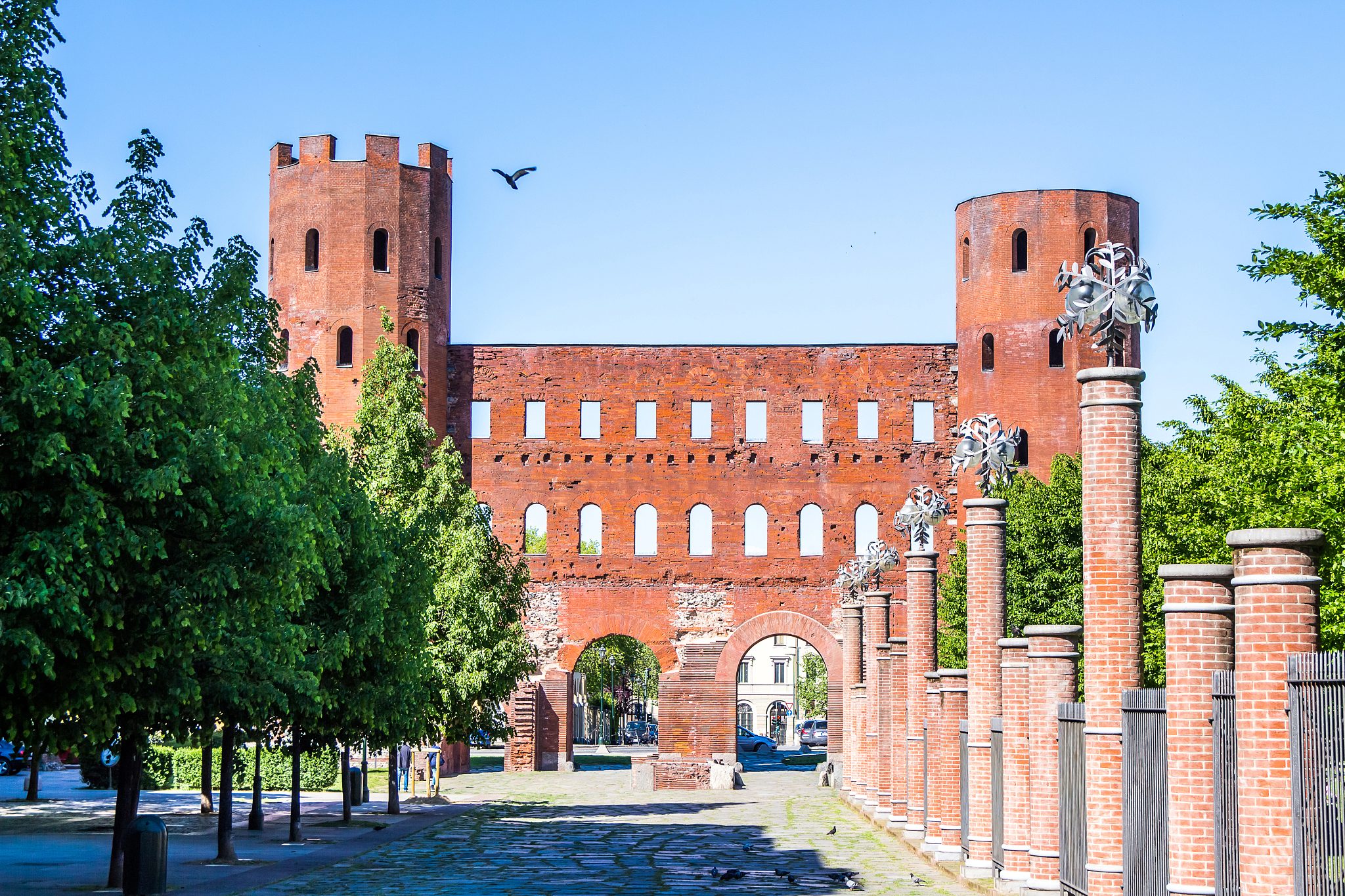 the palatine gate in turin, italy