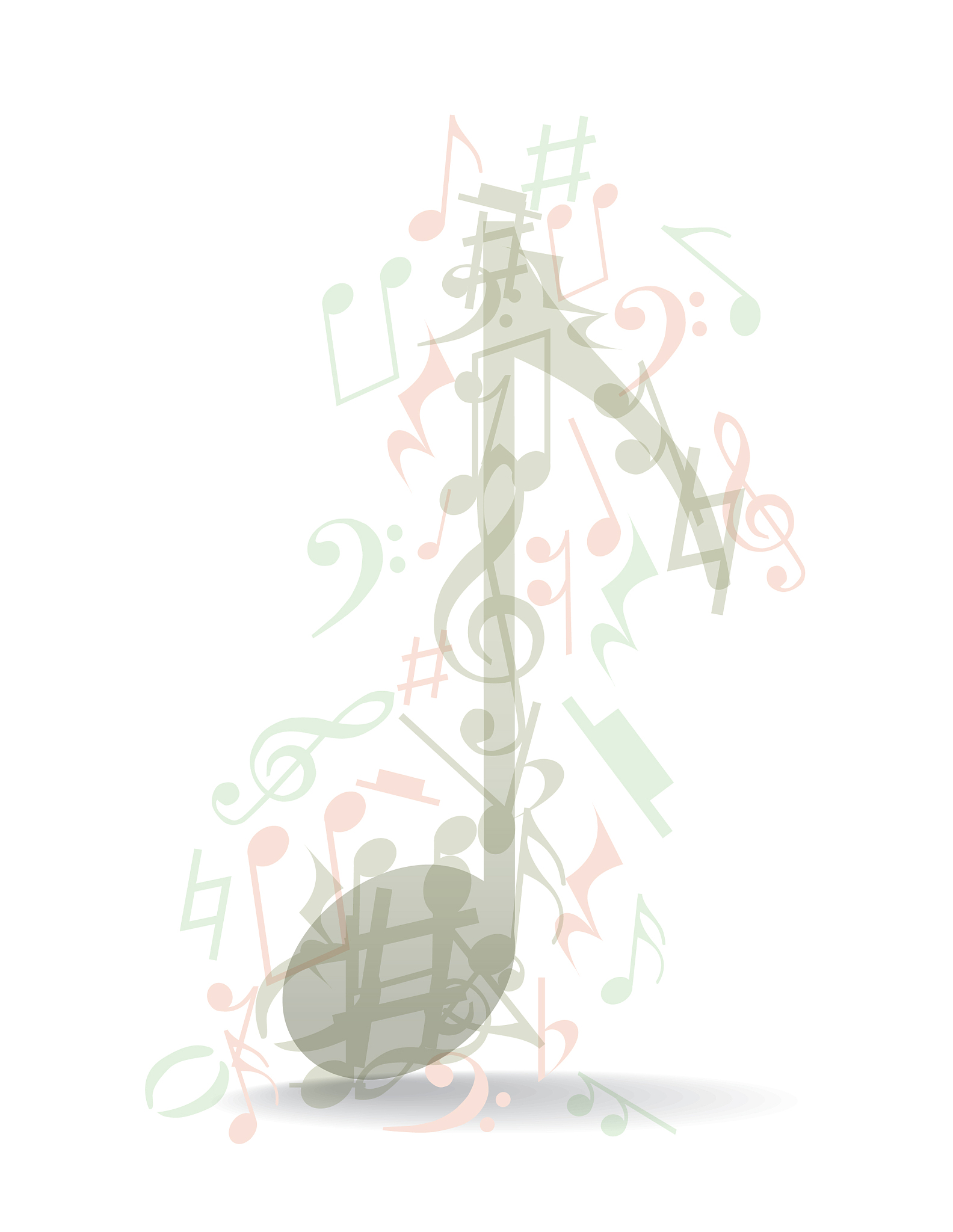 transparent music note