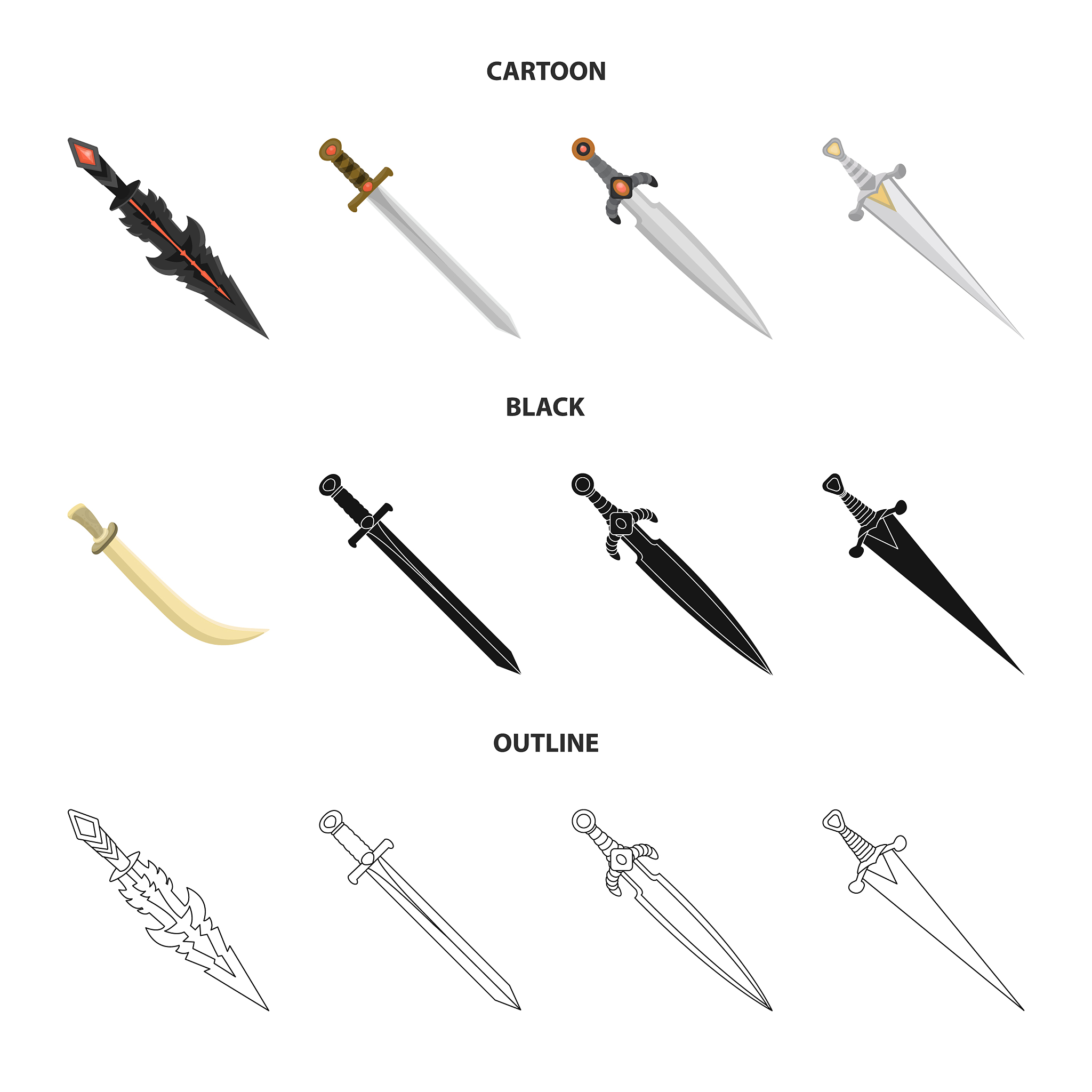 isolated object game and armor icon collection