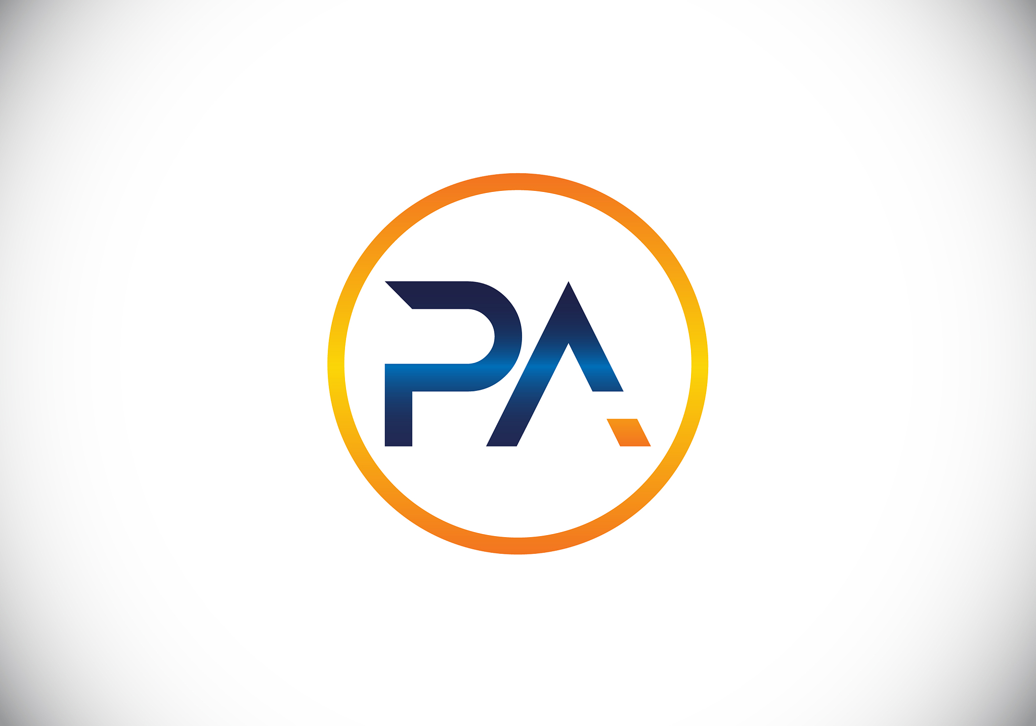initial monogram letter p a logo design template