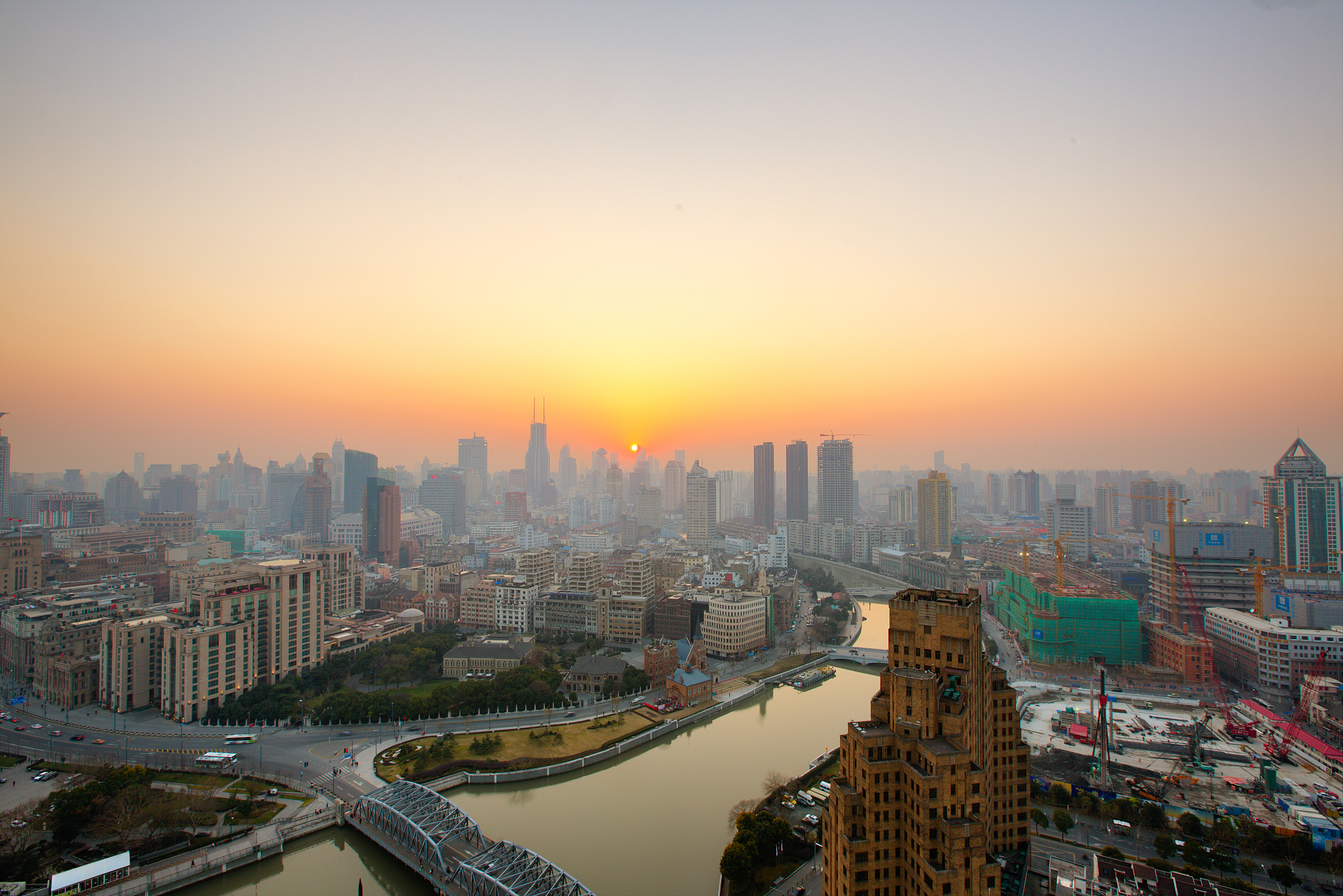 the sunset of this city