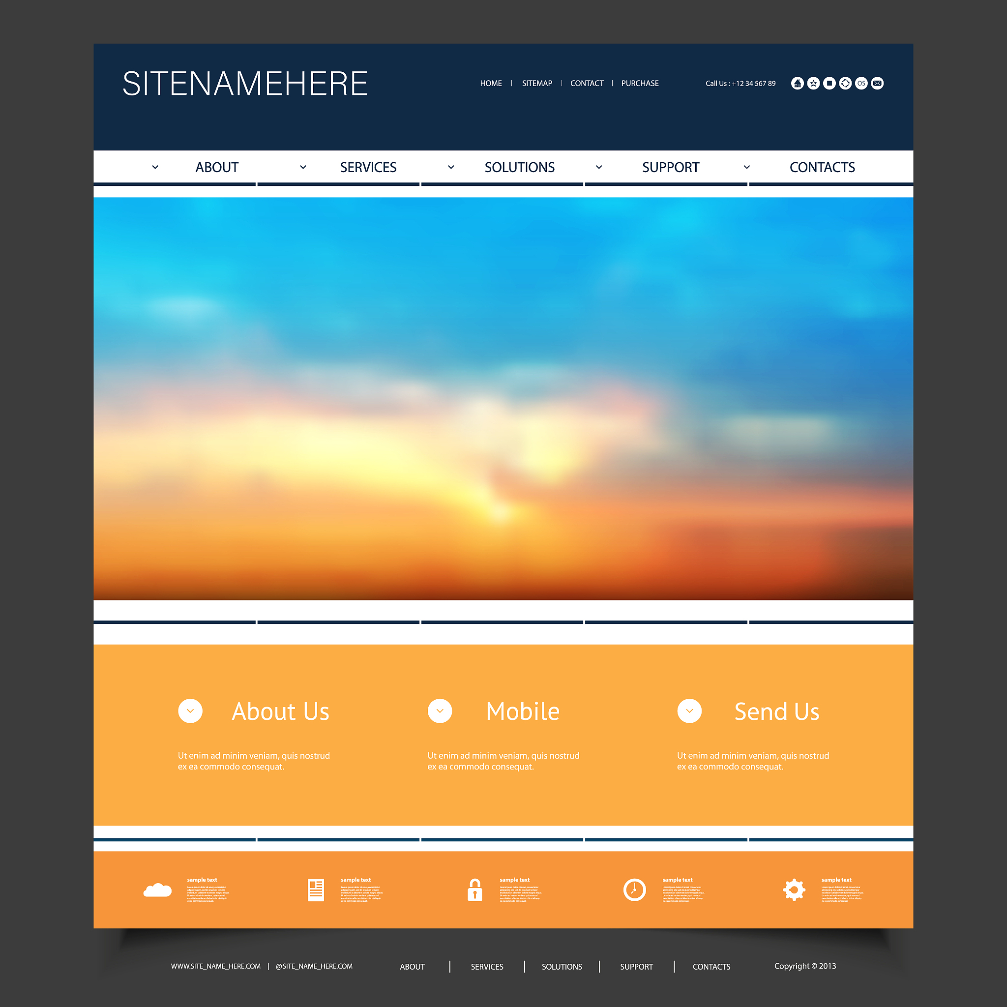 one page website template