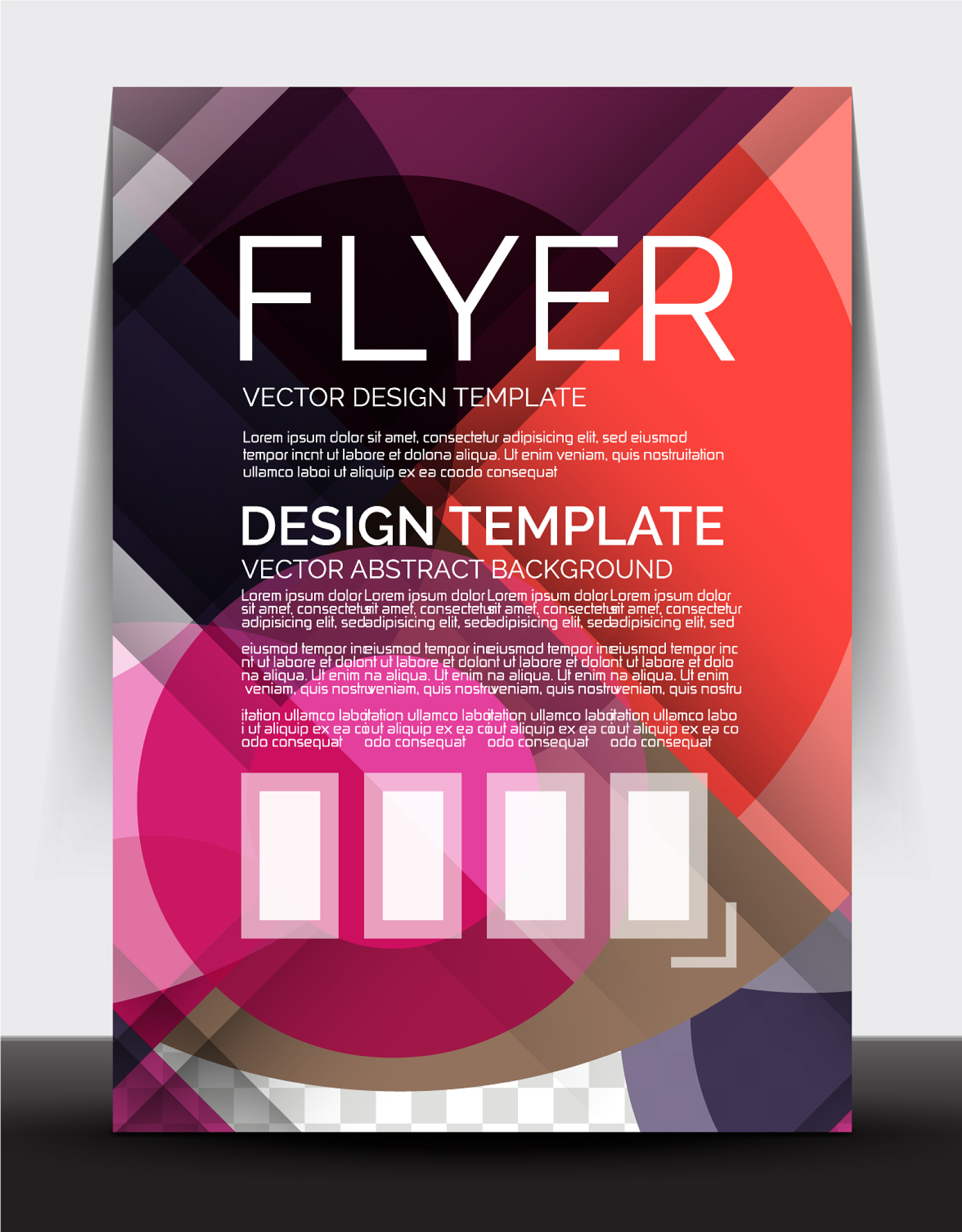a4 flyer annual report circle design