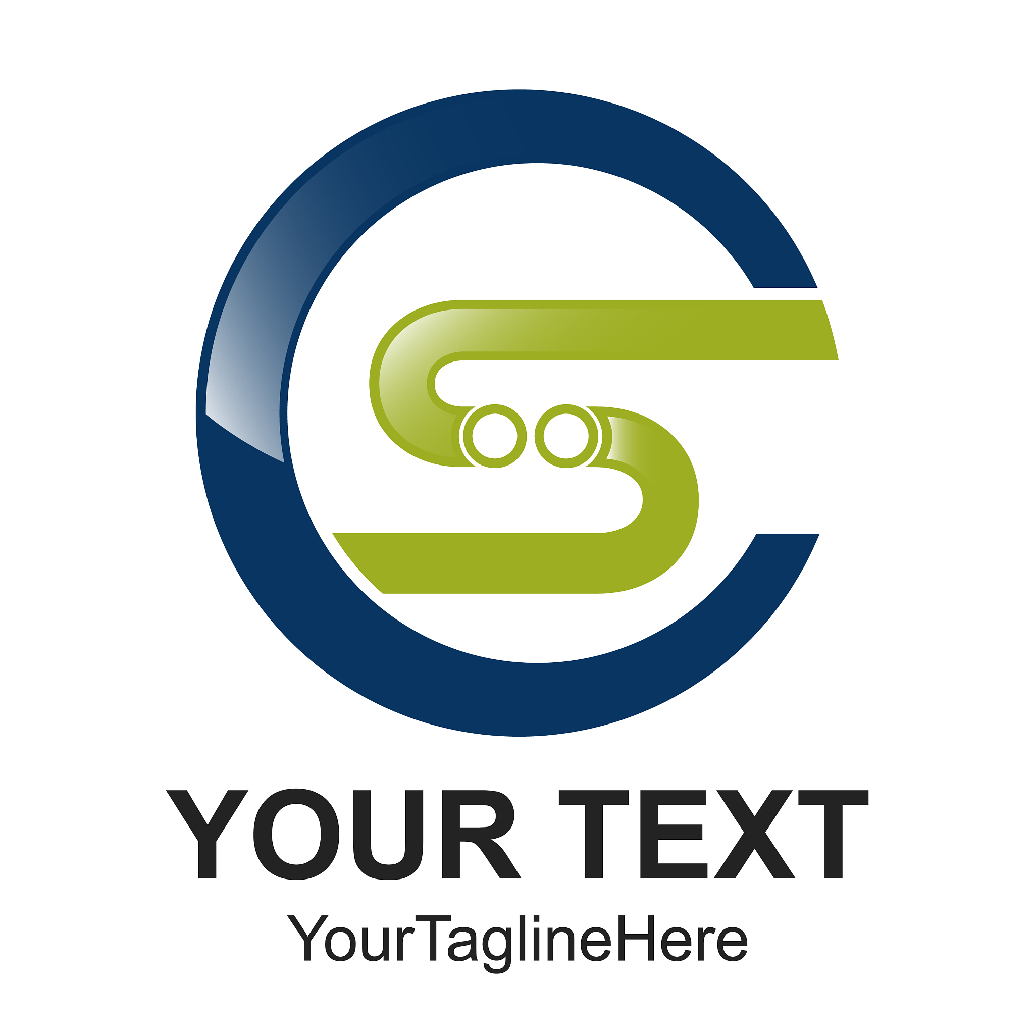 initial letter cs logo design template element