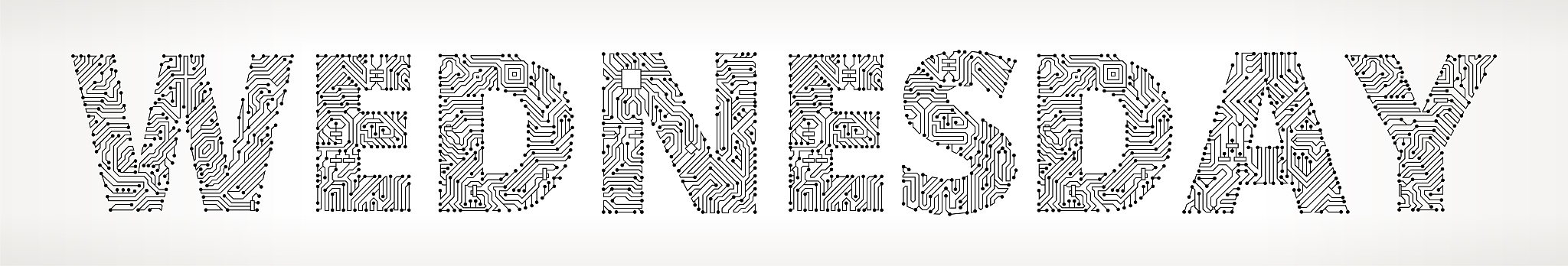 wednesday circuit board vector buttons.