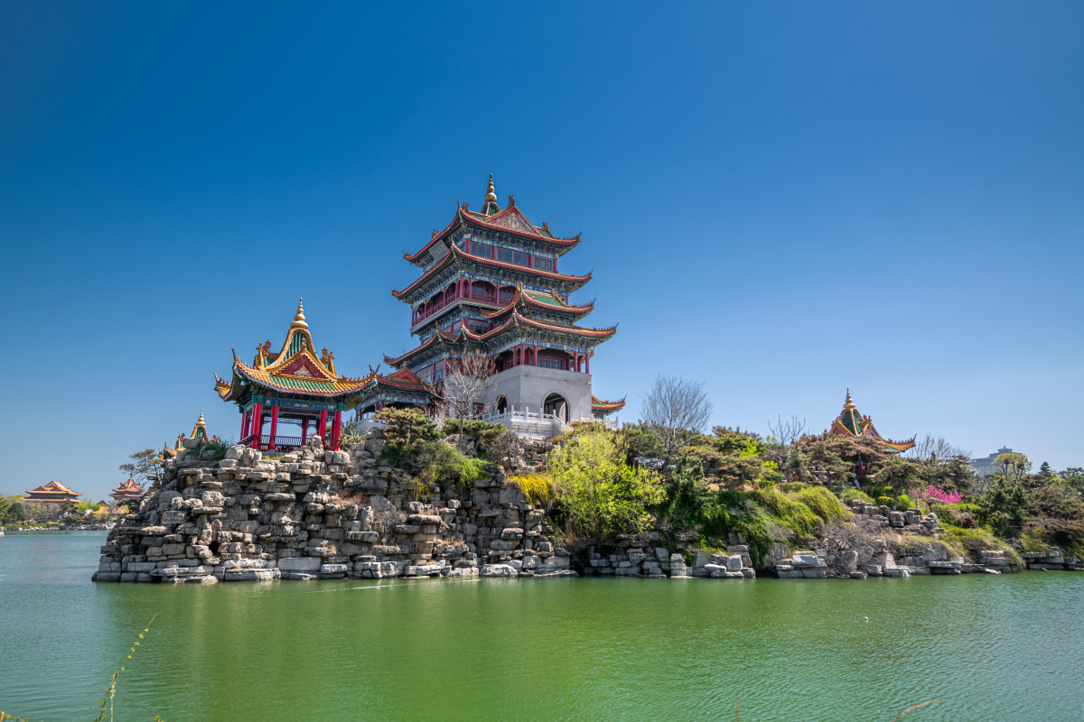 中国园林景观,蓬莱水上宫殿