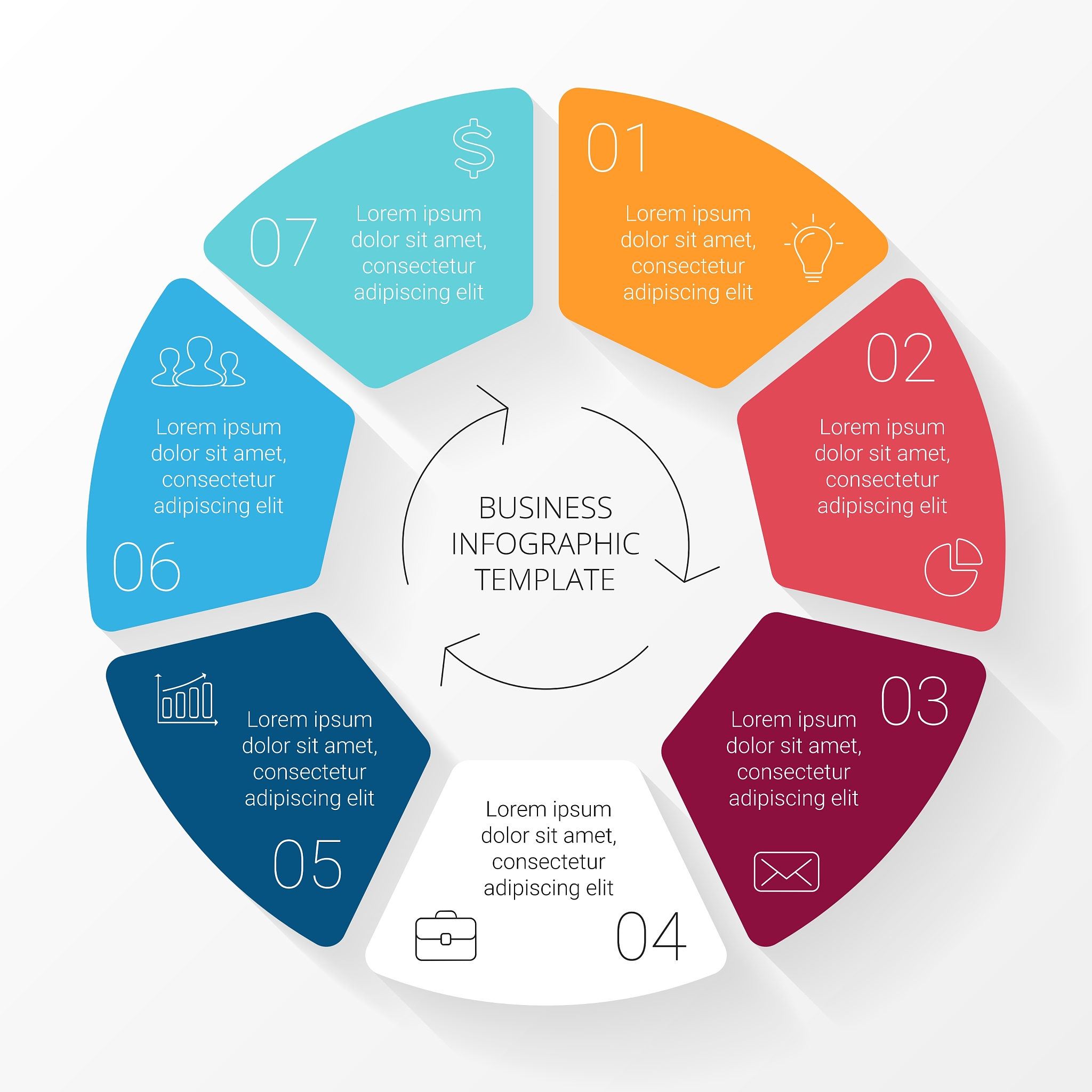 circle lines infographic template for