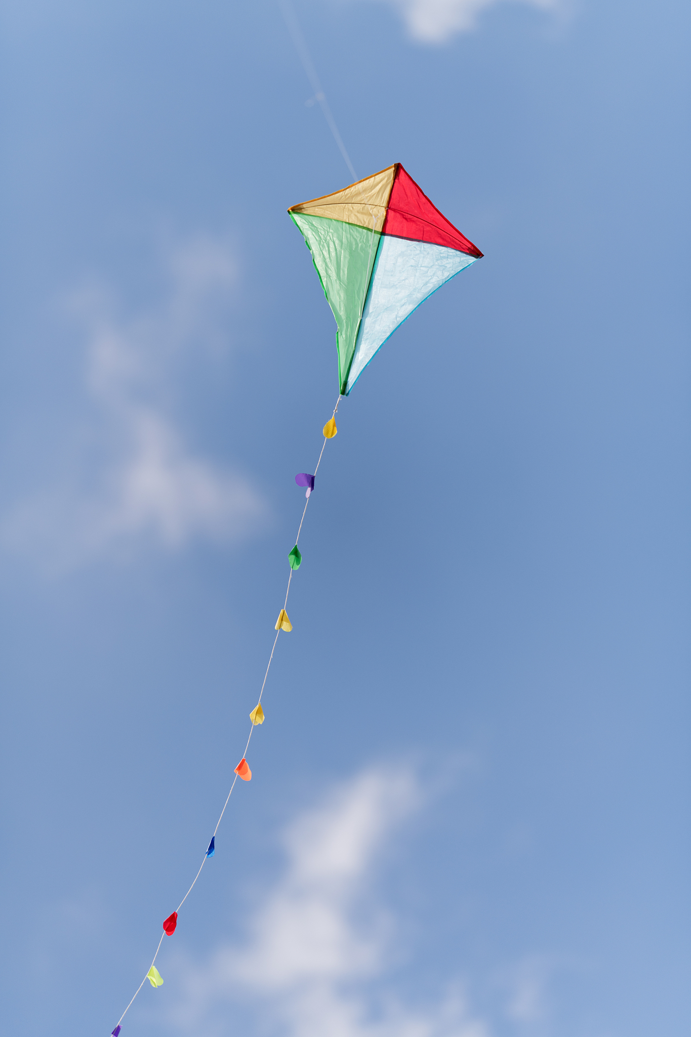 colorful kite in a blue sky
