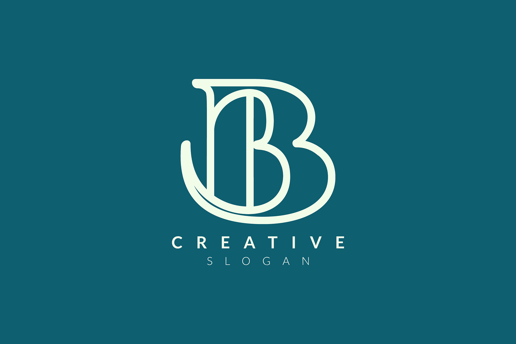 letter b logo design minimalist and modern design